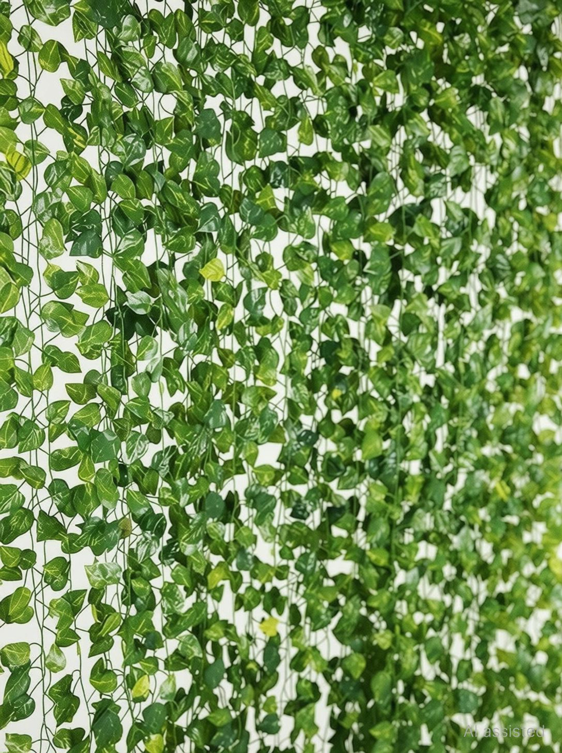 Image of HYPEBEAST 8ft Set of 12 Artificial Money Plant Vine,For|Home|Office|Garden|Decoration Green Hibiscus Artificial Flower