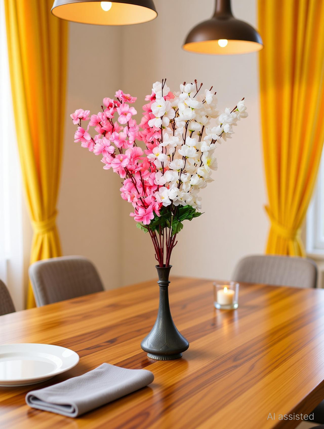 Image of Ryme Combo Of White And Baby Pink Artificial Flower Bunch For Home Decoration Showpiece (Pack Of 2) White, Pink Orchids Artificial Flower