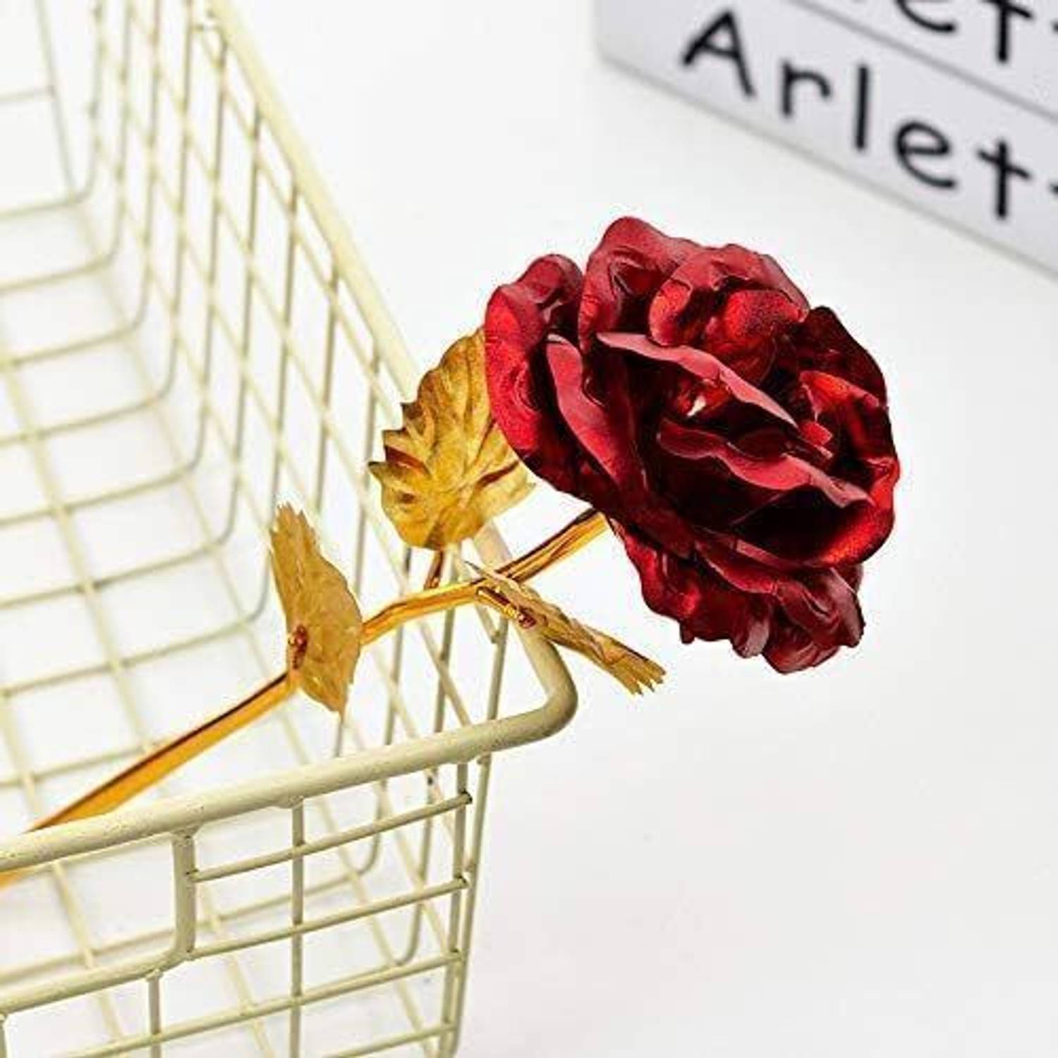 APEROL 24K Gold Plated Red Rose - Image 2