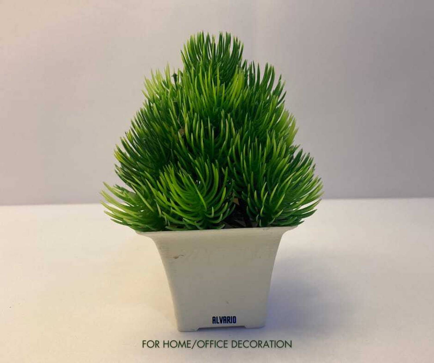 ALVARIO Green Wild Flower Artificial Flower with Pot