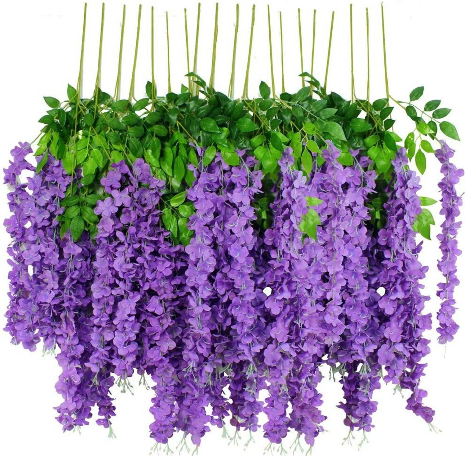 well art gallery 6 PCS Fake Flower Garland Wisteria Vine Rattan S
