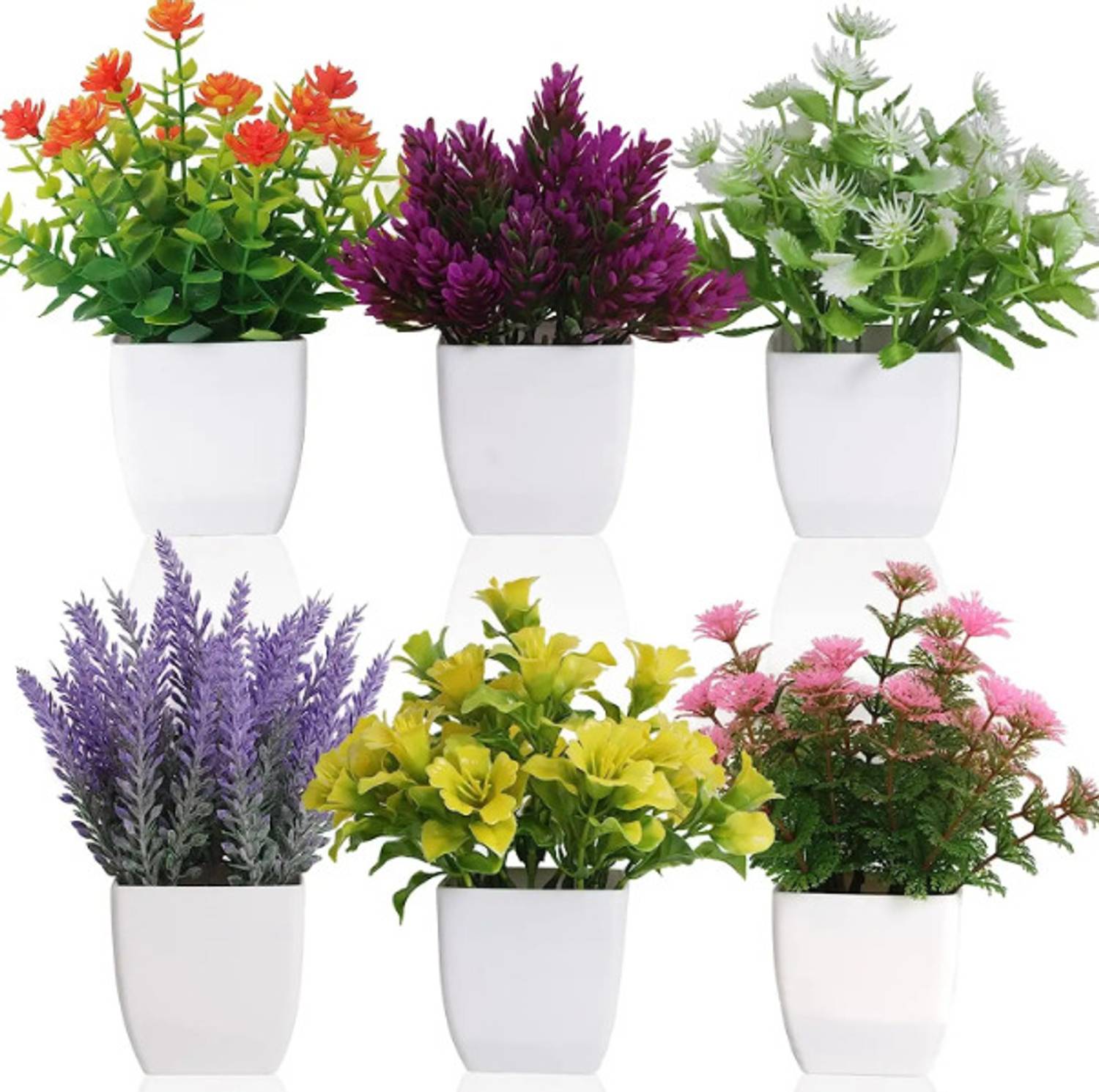 Ryme Set Of 6 Mini Multicolor Wild Flower Artificial Flower with