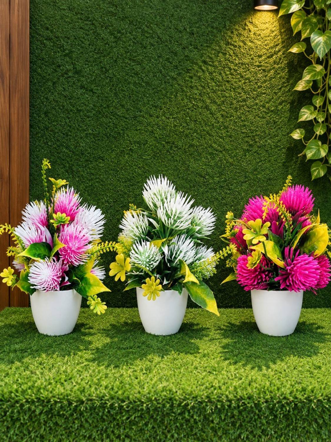 AKFLOWERS Multicolor Wild Flower Artificial Pot - Image 1