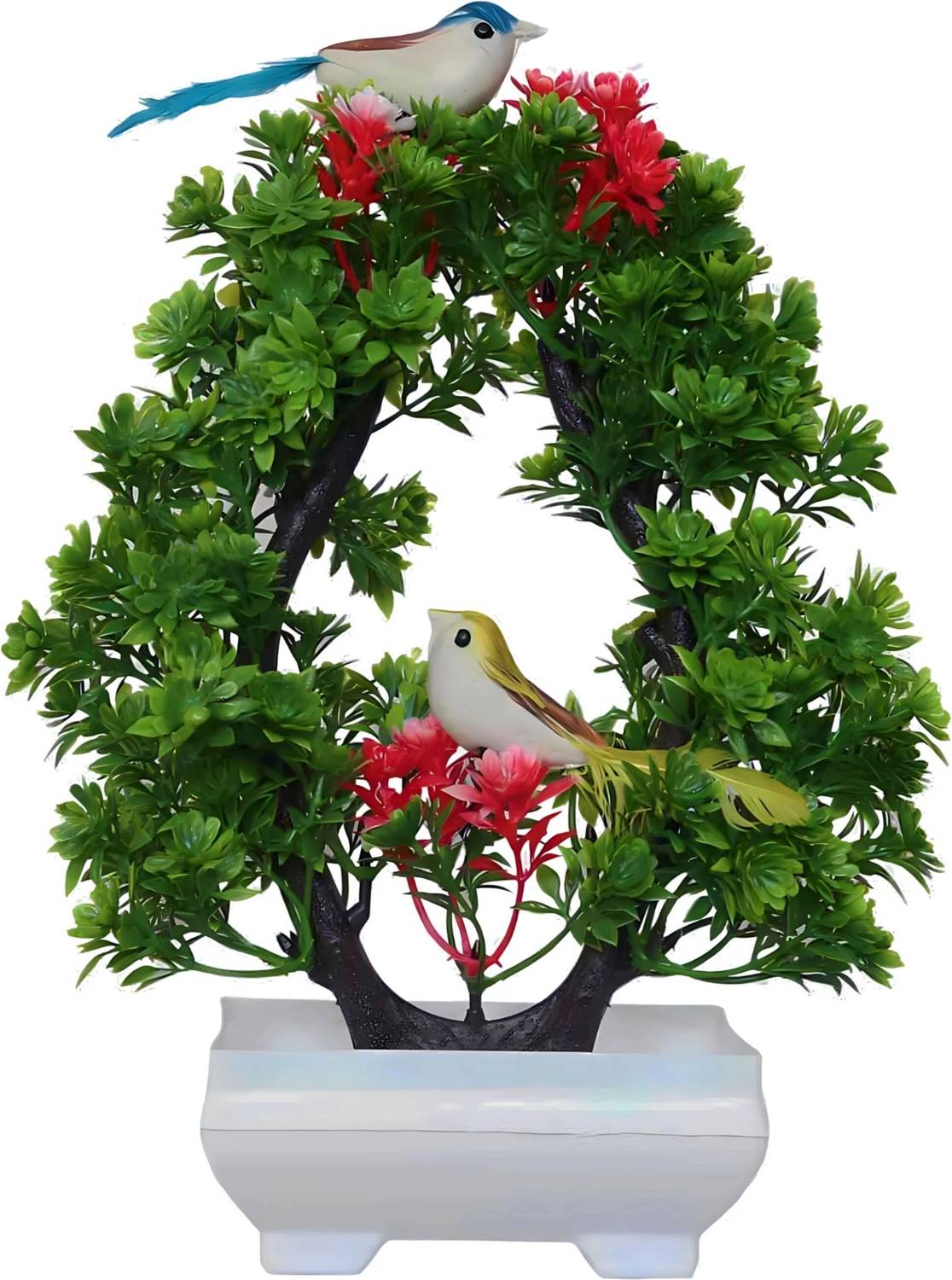POKA Artificial Flower With Bird for Home, Room, Bedroom, House,