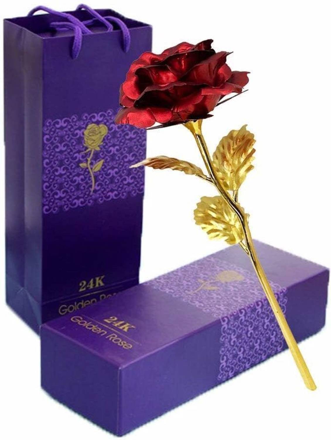APEROL 24K Gold Plated Red Rose - Image 1