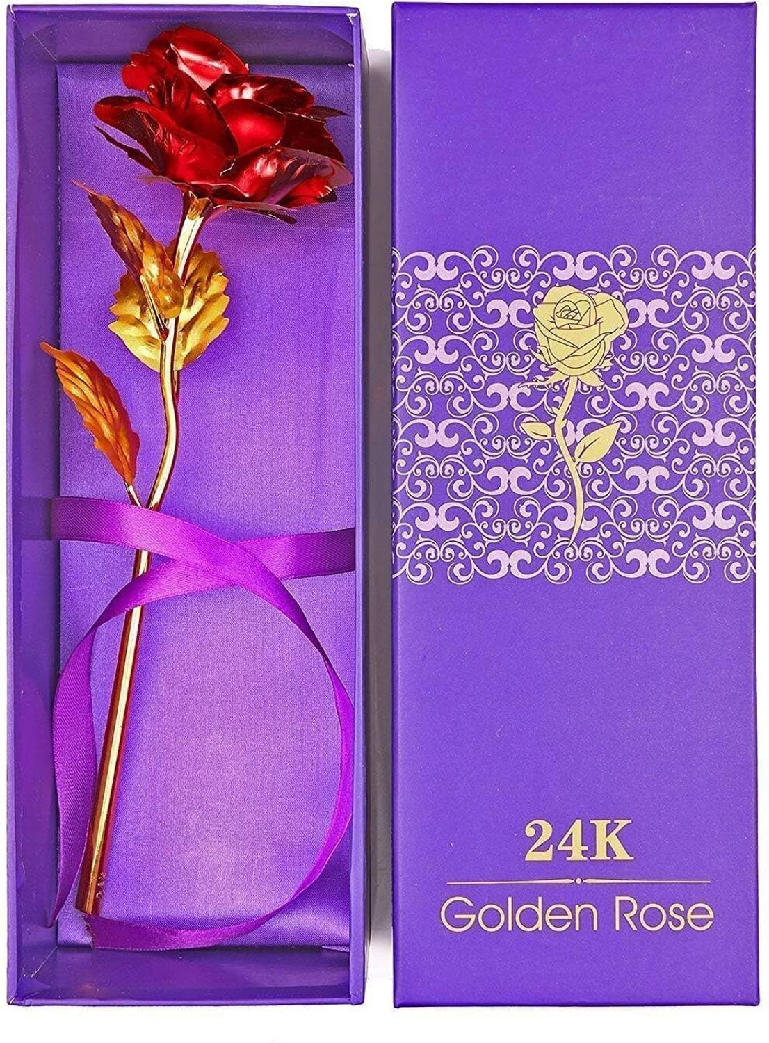 APEROL 24K Gold Plated Red Rose - Image 3