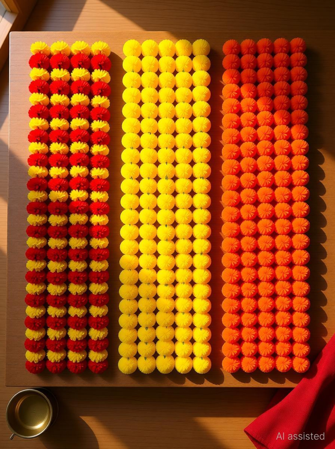 Image of Therama Multicolor Marigold Artificial Flower