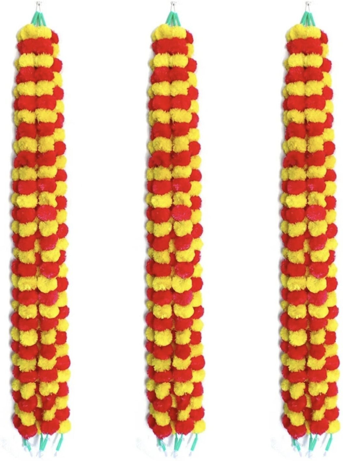 Image of DUOFU Fluppy Multicolor Marigold Artificial Flower