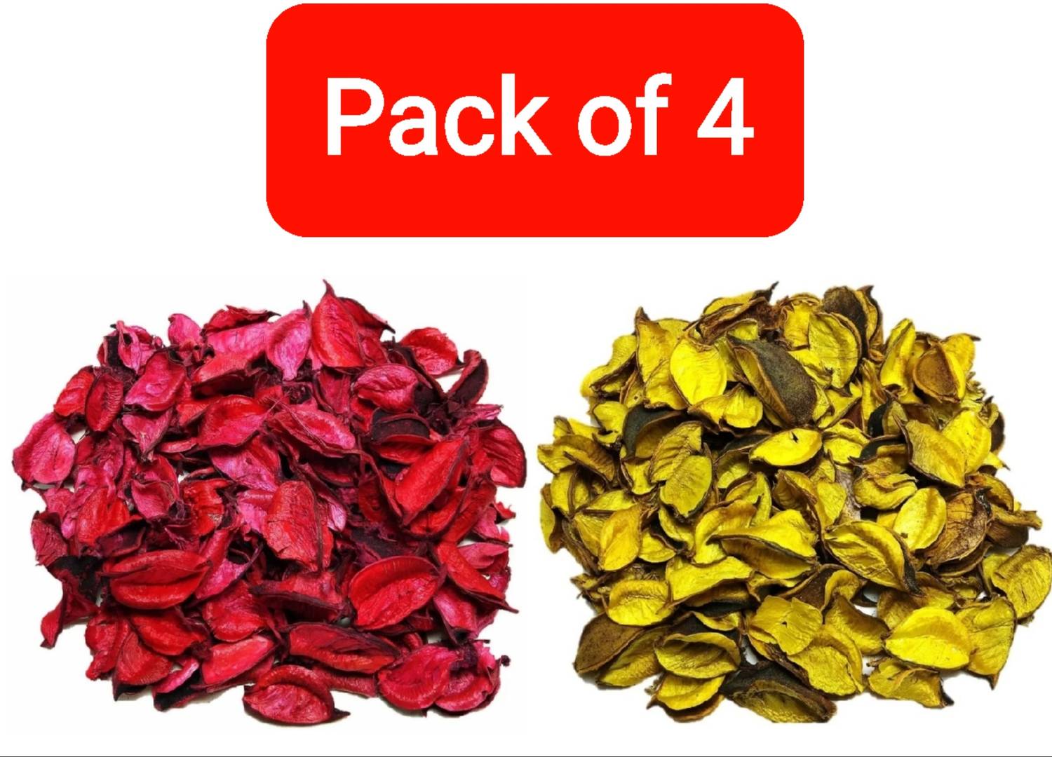 99 Home Decor Dry Leaves Filler For Table Decoration / Vase Filler ( Pack Of 4) Yellow, Red Dried Twigs Artificial Flower