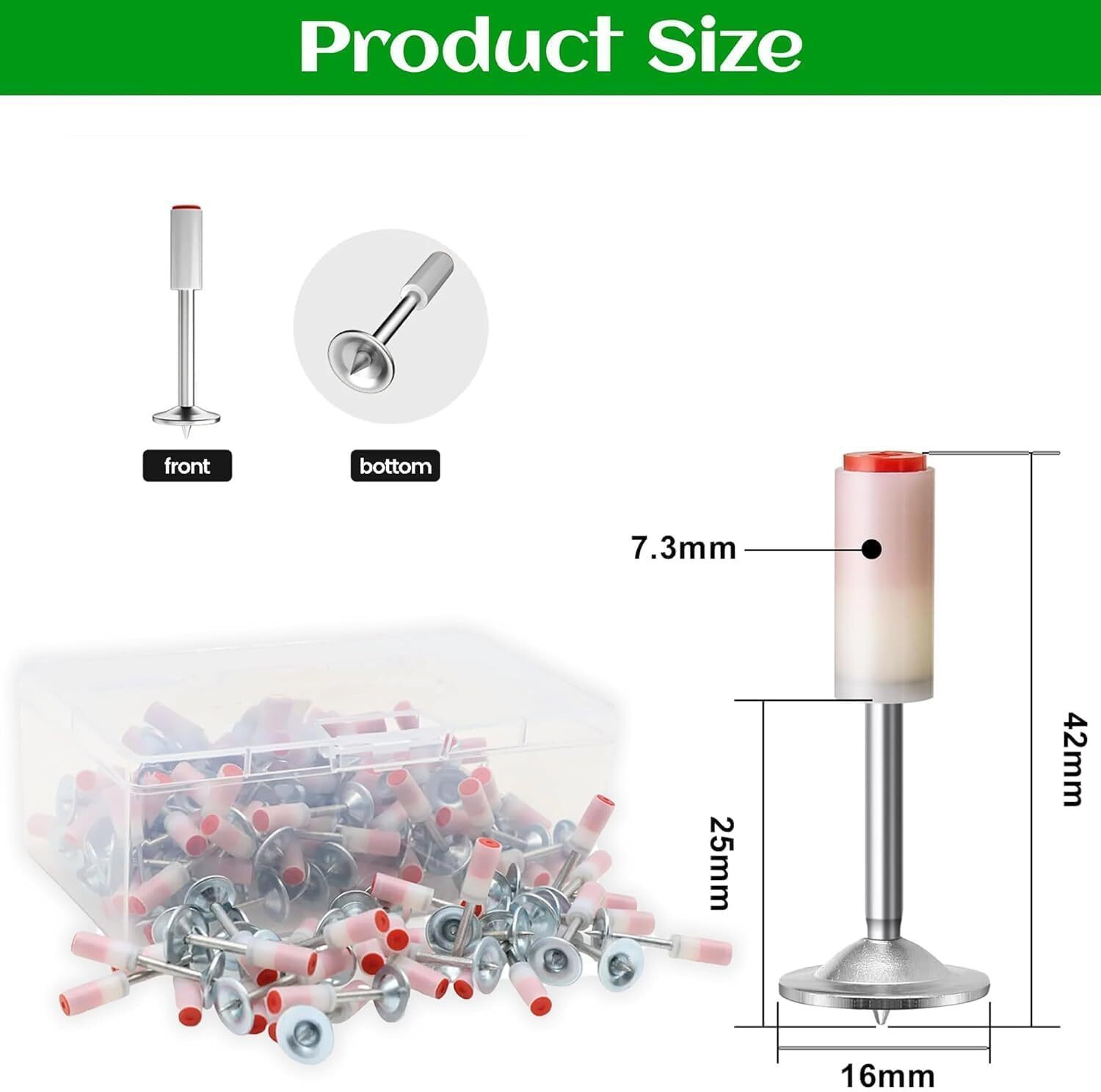 Image of XDHARMISHT Manual Steel Nail Gun Nails 7.3mm Round Nails 100 pcs for Concrete Wall Tool Manual Steel Nail Gun Nails 7.3mm Round Nails 100 pcs for Concrete Wall Tool Collated Screw Gun