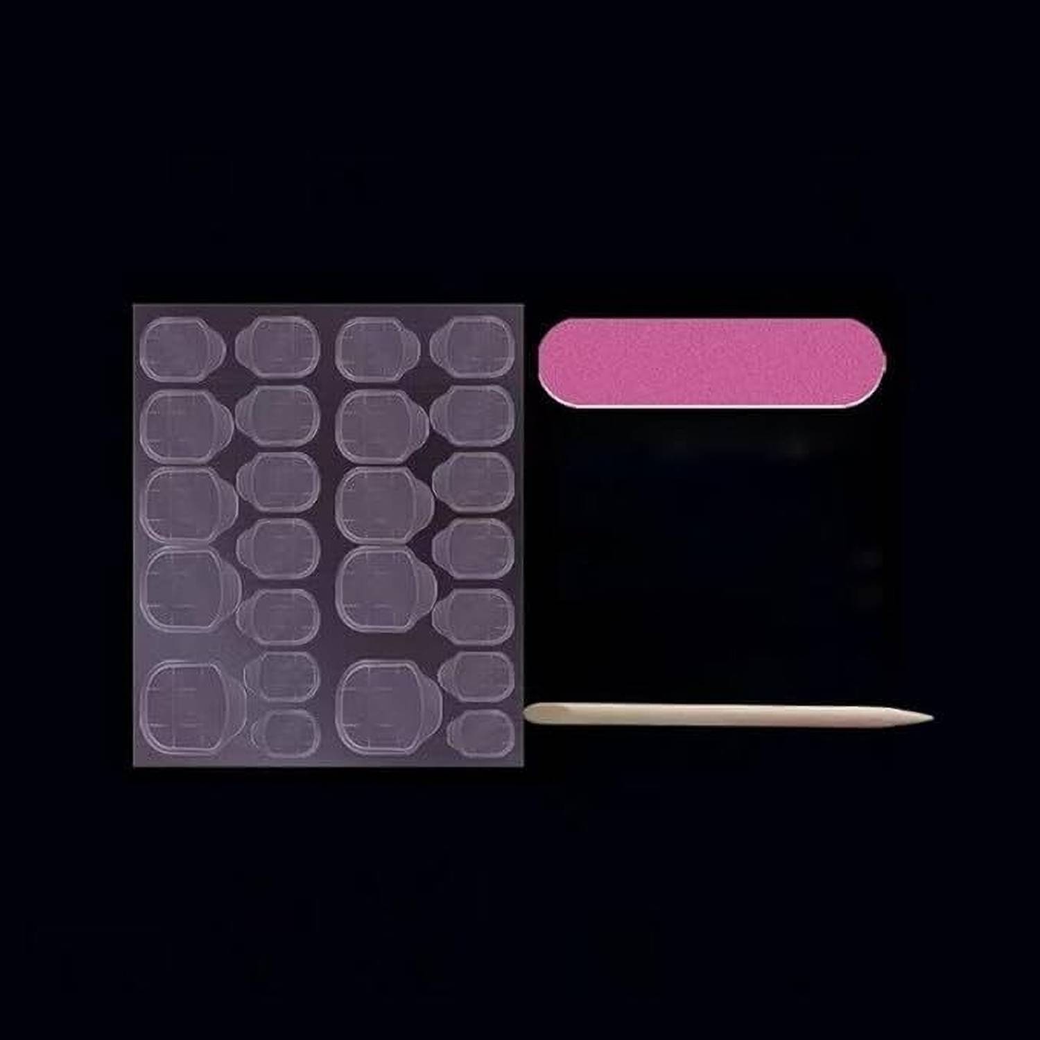 The Blue Box 24 pc Reusable Press on Nails (Vanilla Luxe, Ivory/Cream) - Image 4