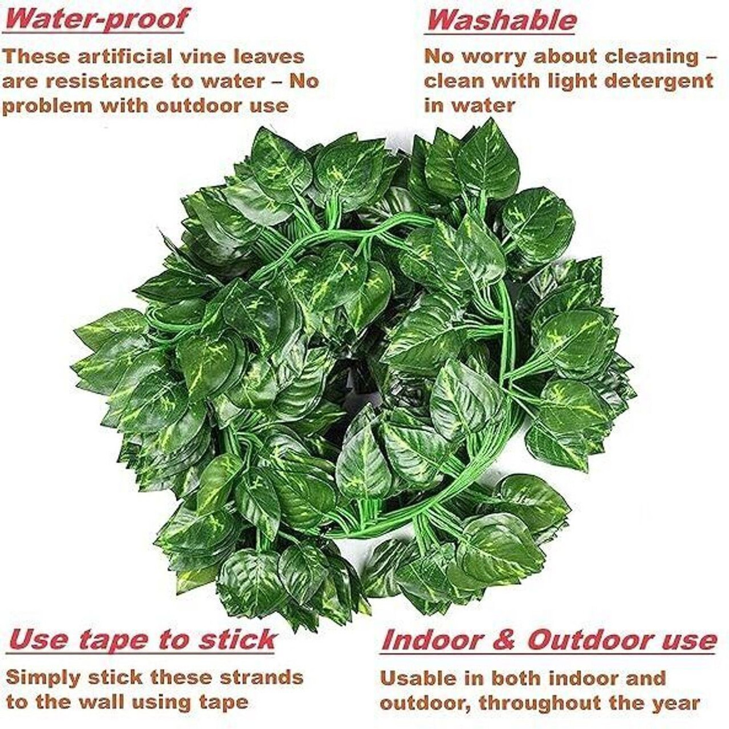 Image of svc Set of 2 Artificial Money Plant Creeper|Wall Hanging|Home |8 FIT Bonsai Artificial Plant