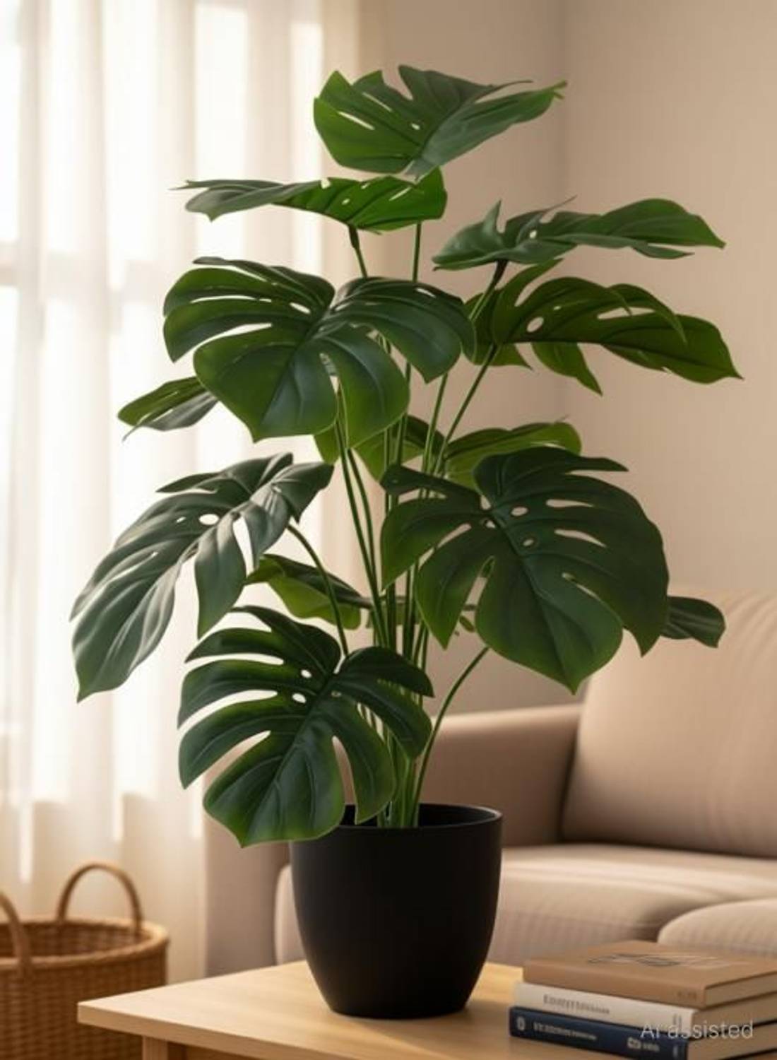 Buffels India 12monster Artificial Plant  with Pot