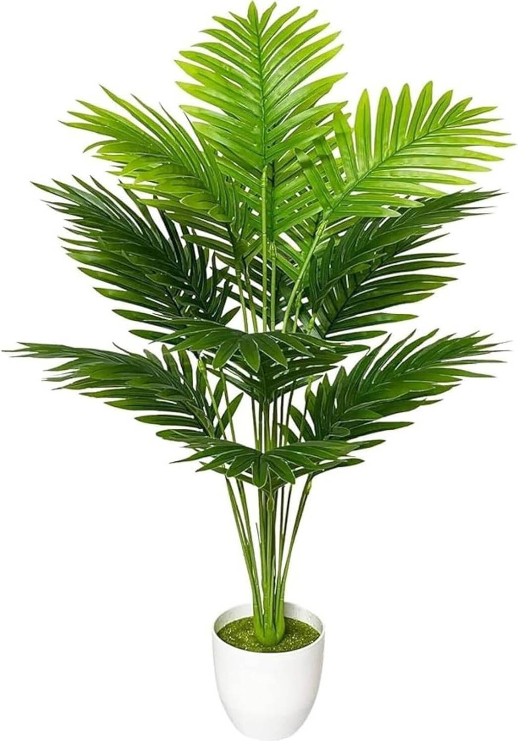 GardenGyani Artificial Areca Palm Plant with White Pot 75 cm Arti