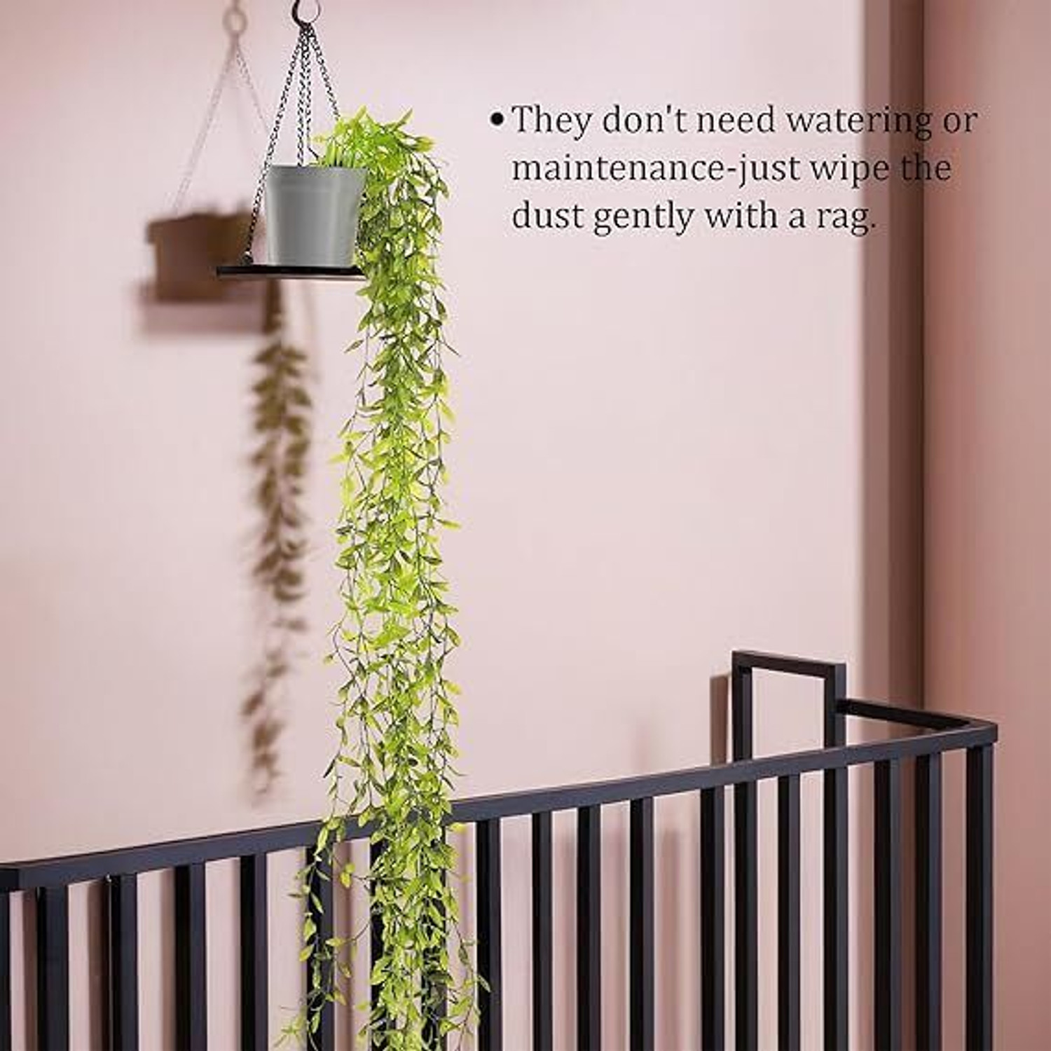 Image of S&P Vibes High-Quality Artificial Hanging Creeper /Vine Plant- Green Leafy Vine Artificial Plant (100 cm, Green)
