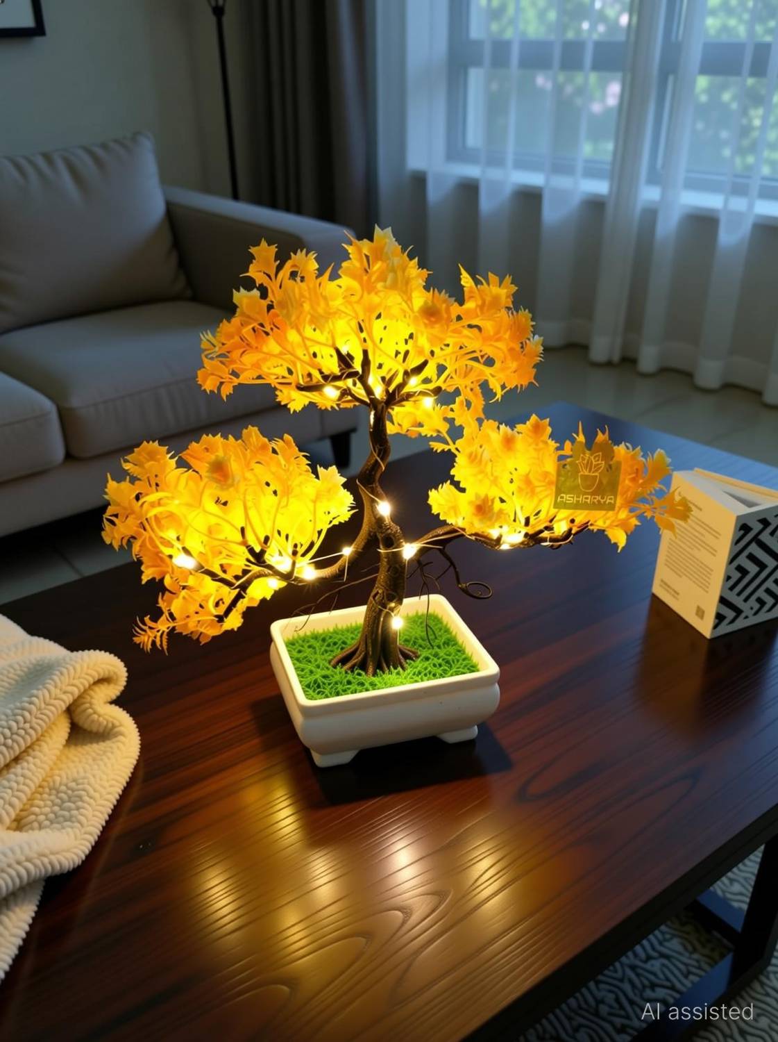 DIYANK Artificial Bonsai Tree with Sparrow - Image 2