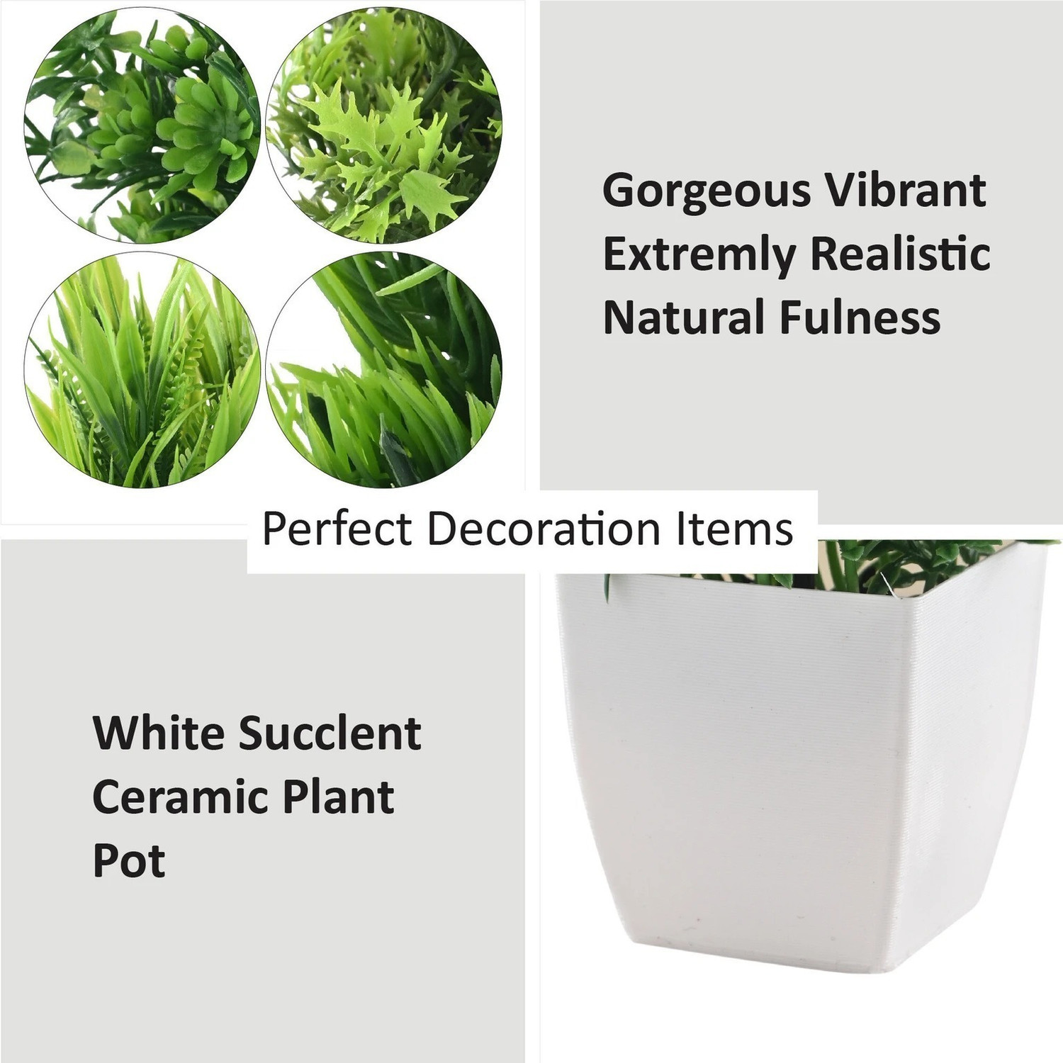 Image of Zupito Combo of 9 Artificial Flower Pots for Home & Office Table Decoration Artificial Plant with Pot