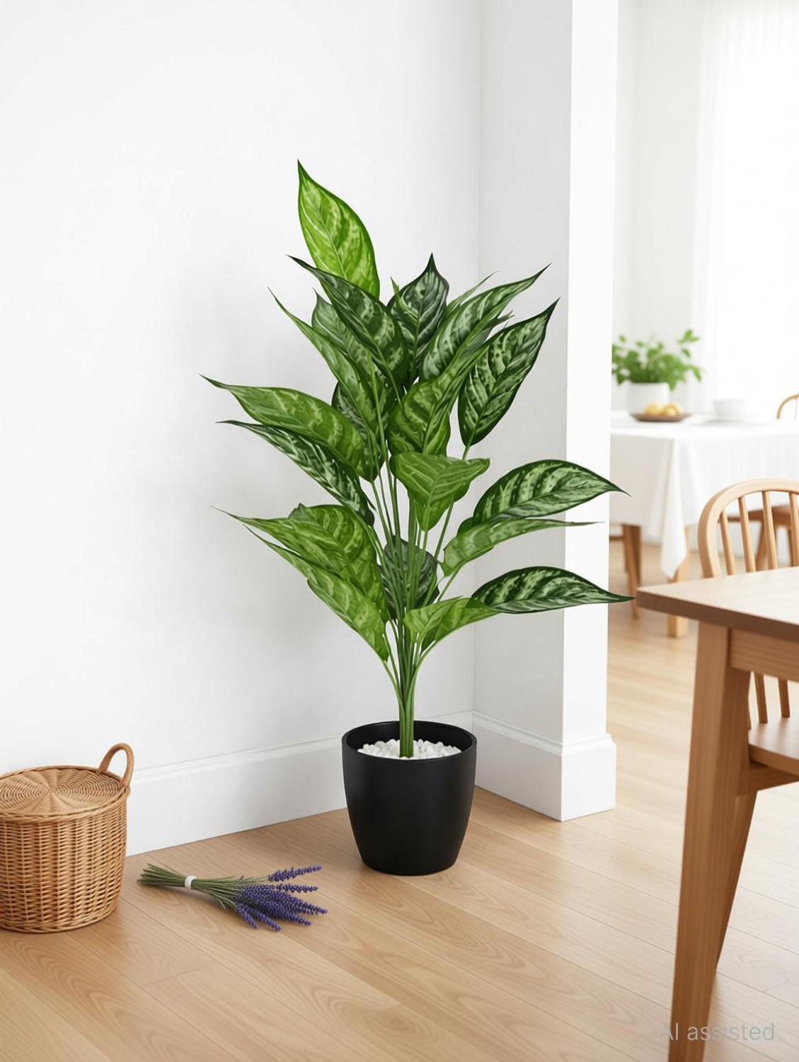 Image of Elencraft Realistic Large Plant 26 Faux Leaves without pot for indoor & Outdoor - 28 inch Artificial Plant