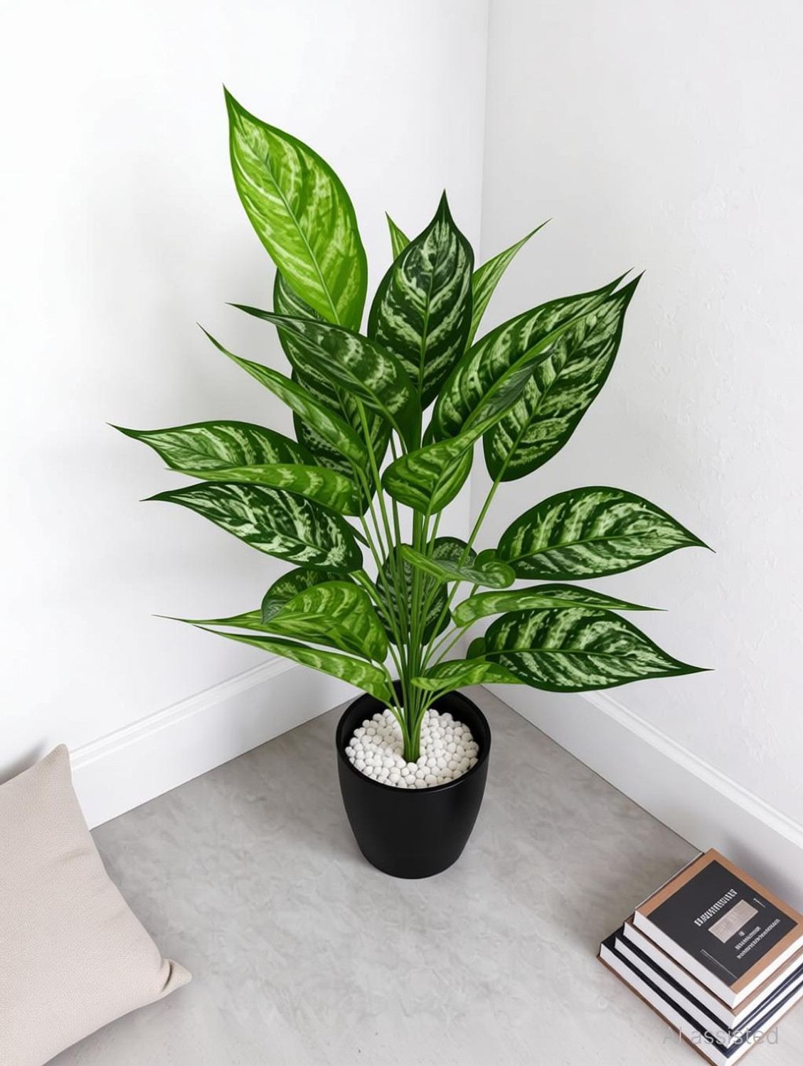 Image of Elencraft Realistic Large Plant 26 Faux Leaves without pot for indoor & Outdoor - 28 inch Artificial Plant