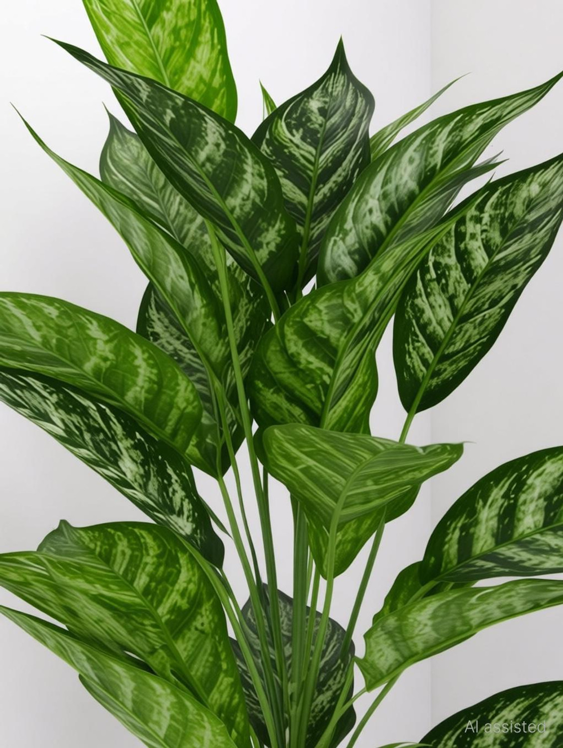 Image of Elencraft Realistic Large Plant 26 Faux Leaves without pot for indoor & Outdoor - 28 inch Artificial Plant