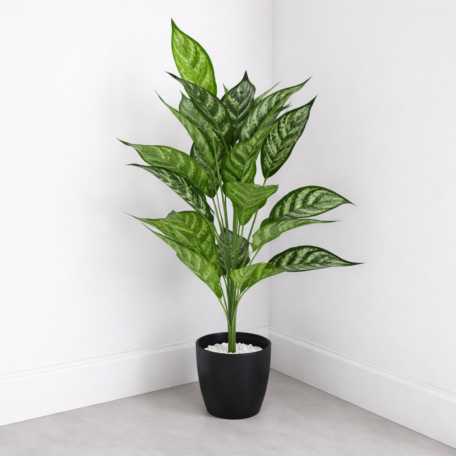 Image of Elencraft Realistic Large Plant 26 Faux Leaves without pot for indoor & Outdoor - 28 inch Artificial Plant