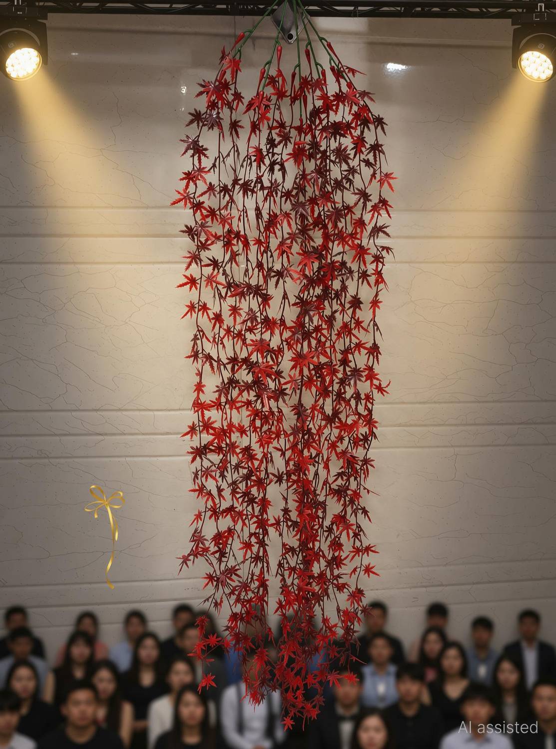 BAARIG Best for Stage/Event Decoration 15 Long Stylish Hanging Leaves Artificial Plant