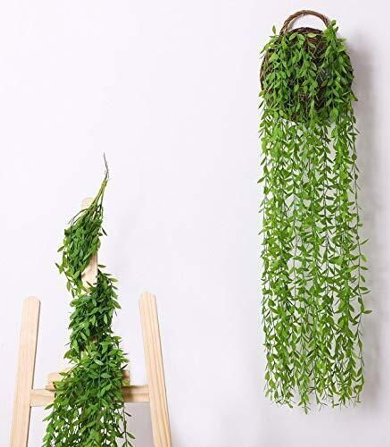 Image of S&P Vibes High-Quality Artificial Hanging Creeper /Vine Plant- Green Leafy Vine Artificial Plant (100 cm, Green)