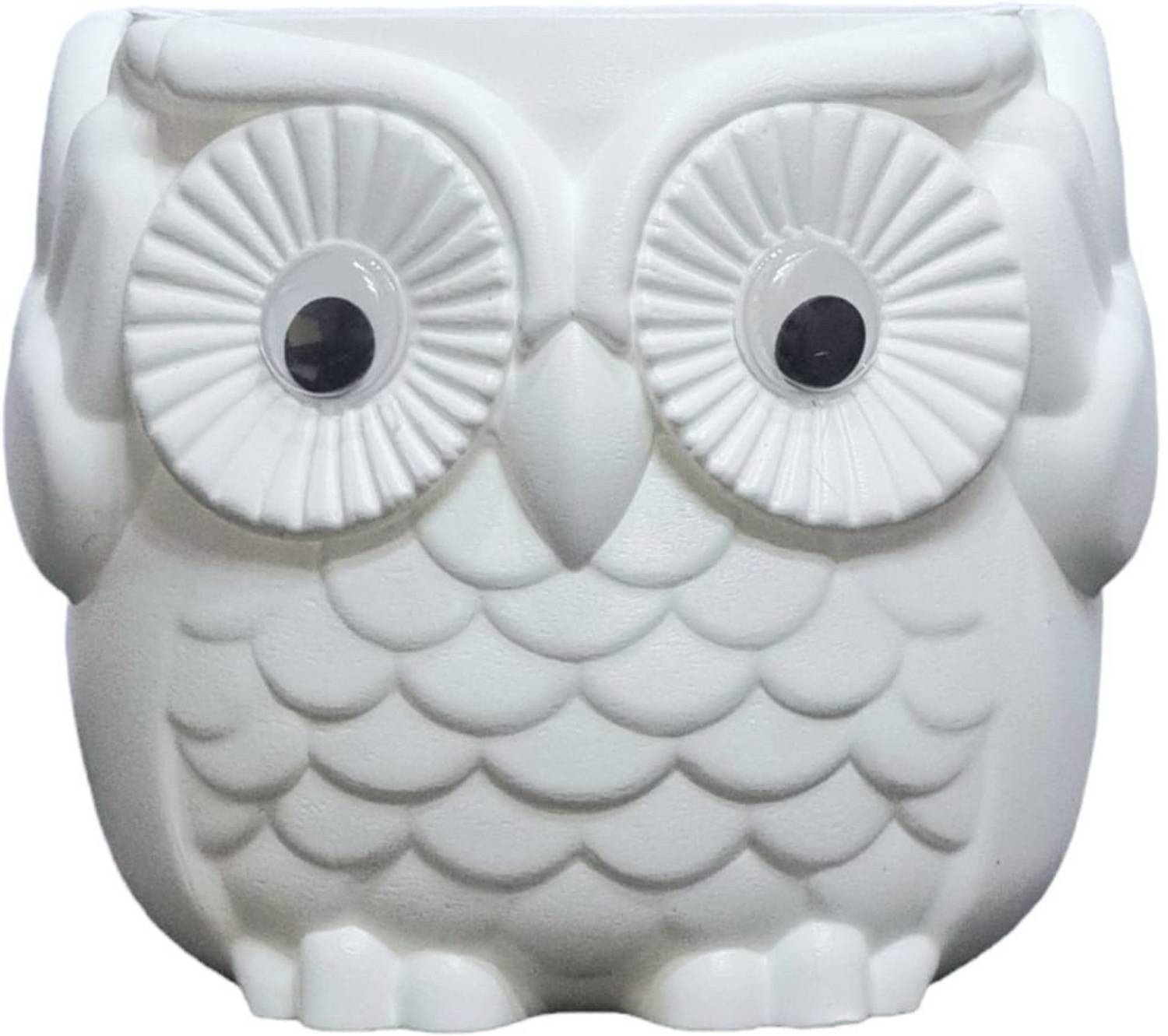 CARNIVAL Owl pot only 1 qunatity decoration plant colour white Artificial Plant with Pot
