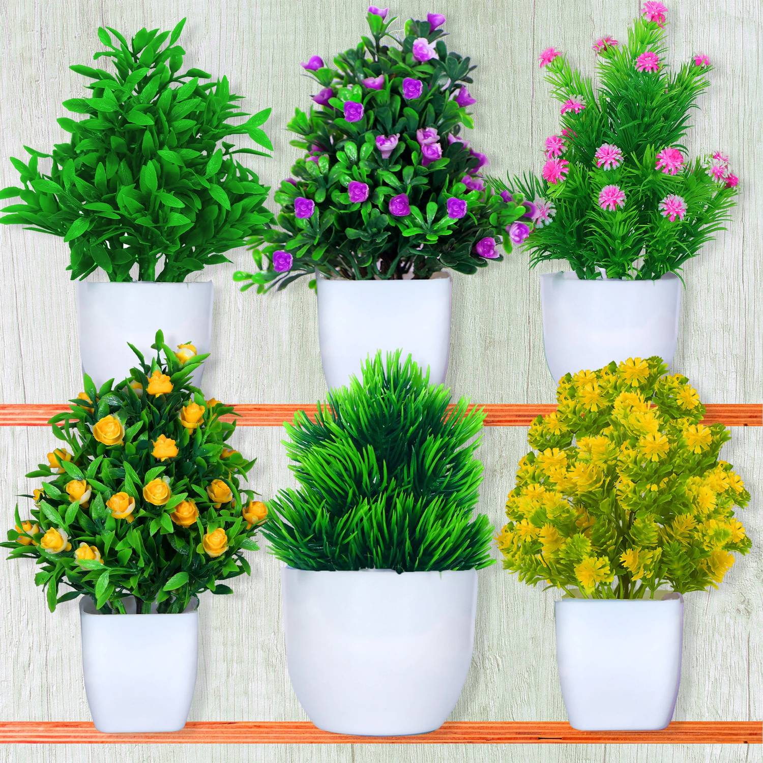 DODECROO Mini Artificial plant with pot for home d cor office dec