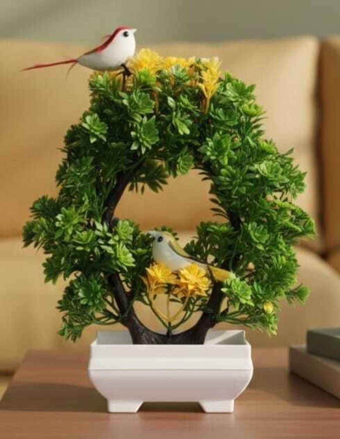 MODO Artificial Bonsoi Tree with Sparrow for Living Room Decor Bo