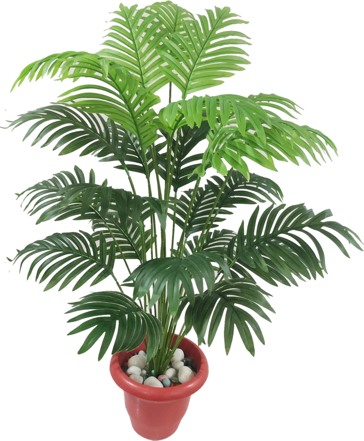 Image of BAARIG 24 Leaves Areca Palm Indoor Plant for Home /Shop /Office Decor /Gifting Without Pot Artificial Plant