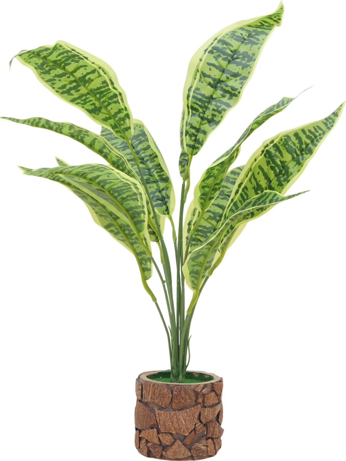 Yash Enterprises Croton Artificial Plant with Pot (50 cm, Green)