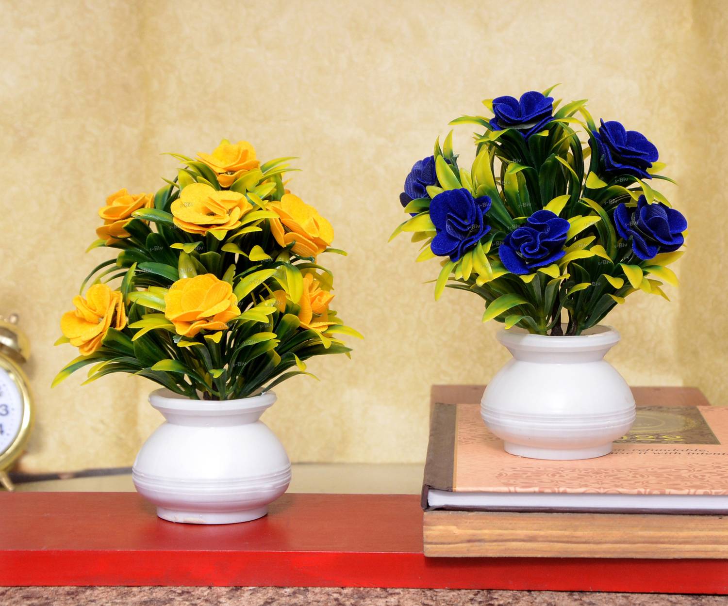 Anuash Artificial Flower Pots Plants with Pot Plants for Home Decor, Living Room Bonsai Artificial Plant with Pot