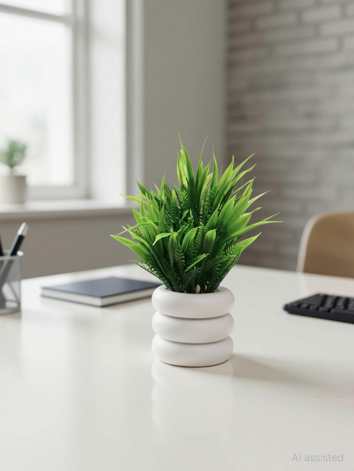 Image of Parthak Artificial Plants for Home Decor | Office Table, Living Room & Bedroom Bonsai Wild Artificial Plant with Pot