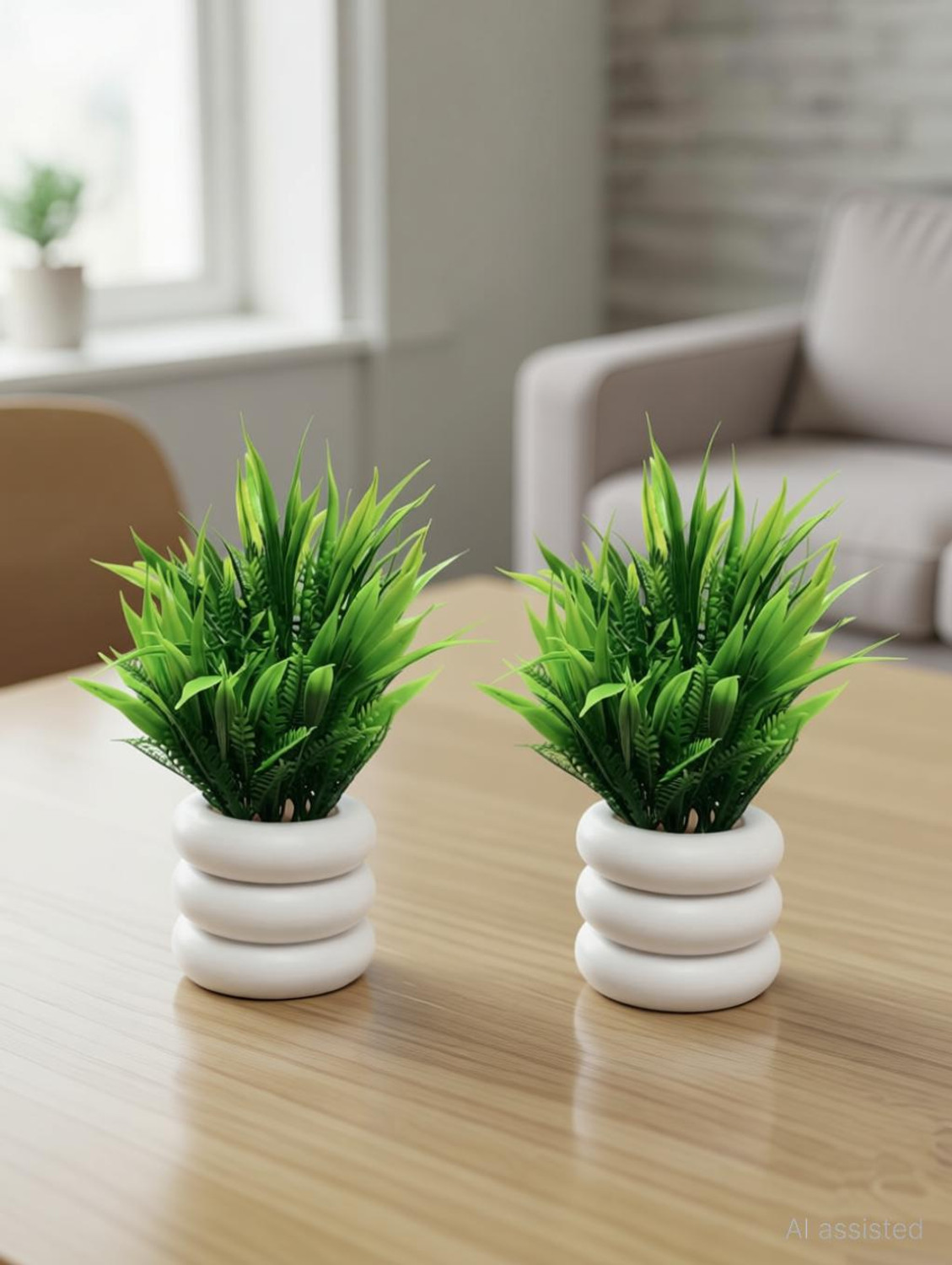 Image of Parthak Artificial Plants for Home Decor | Office Table, Living Room & Bedroom Bonsai Wild Artificial Plant with Pot