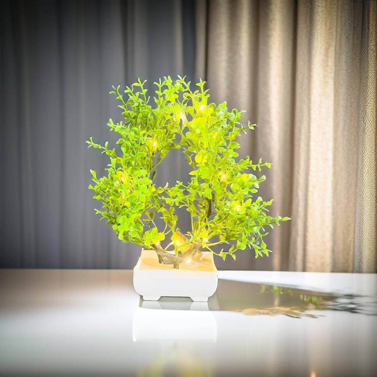 Akaar Akaar Artificial Bonsai with LED light for Home Decor Bonsai Artificial Plant  with Pot