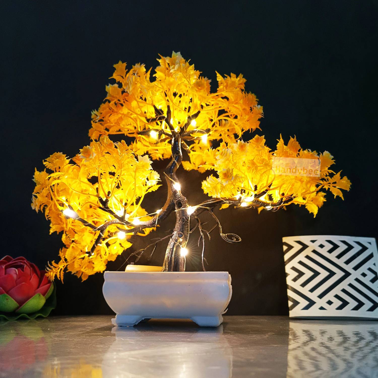 Handybee Realistic Faux Bonsai Tree for Indoor room D cor, Fake P