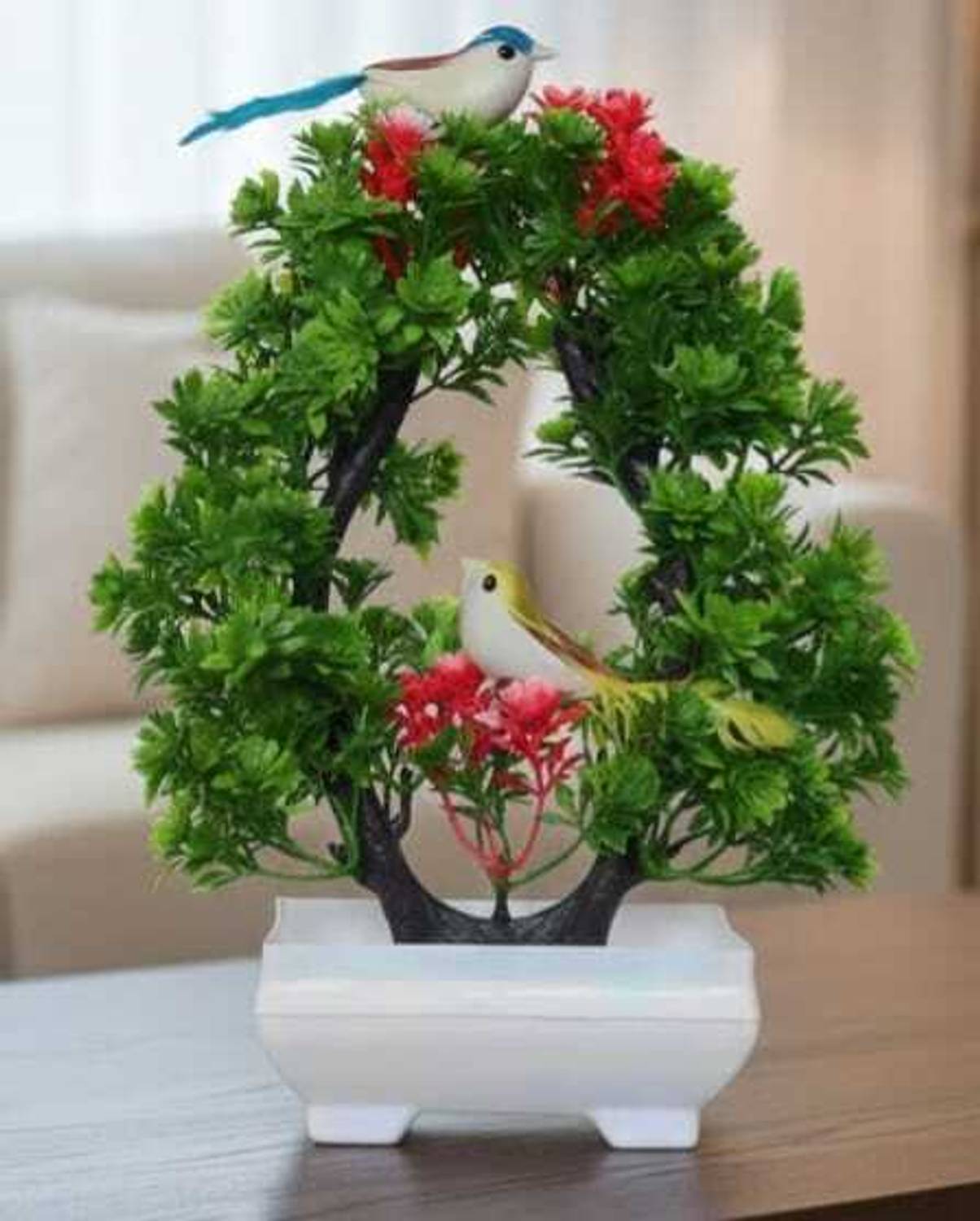MODO Artificial Bonsoi Tree with Sparrow for Living Room Decor Bo