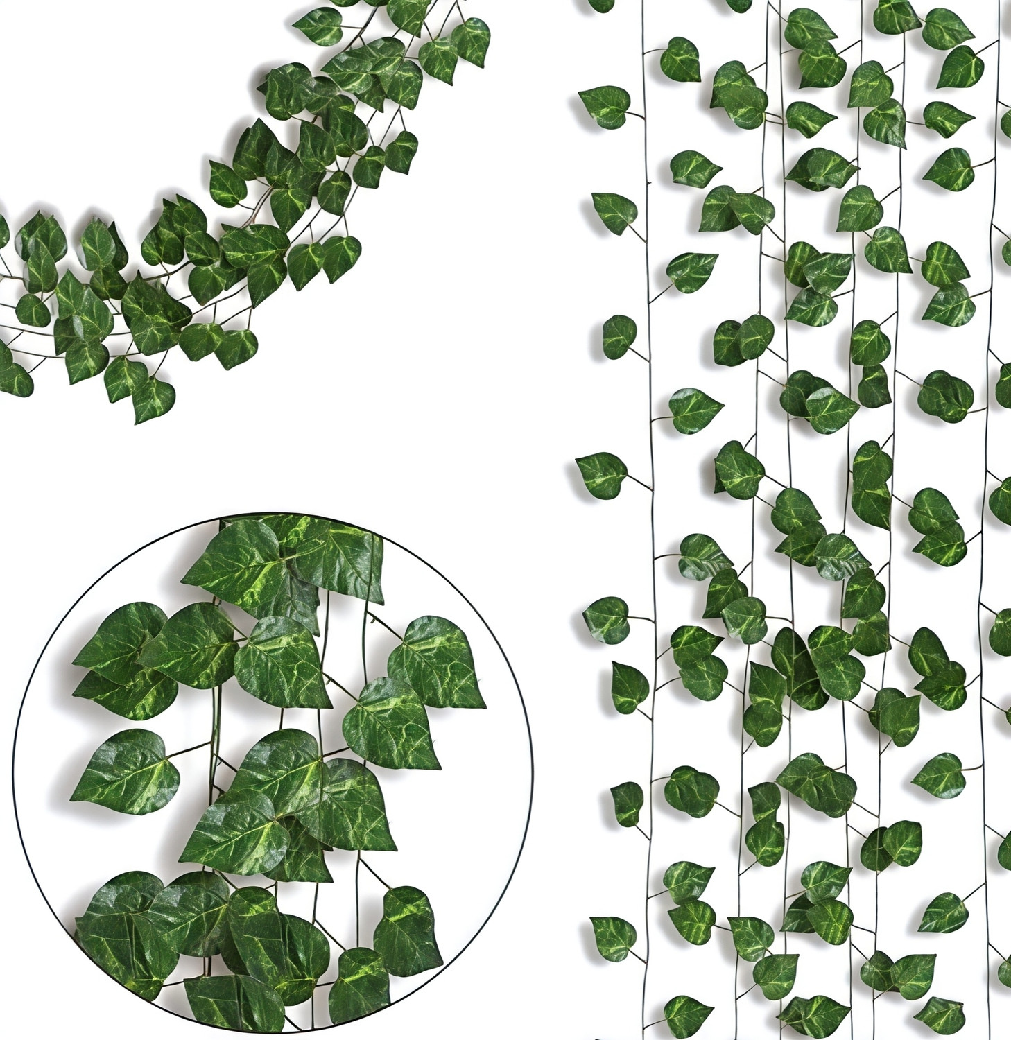 Image of POKA Artificial Money Plant Creeper Vine for Wall Hanging Home Balcony Decor Set of 2 Artificial Plant