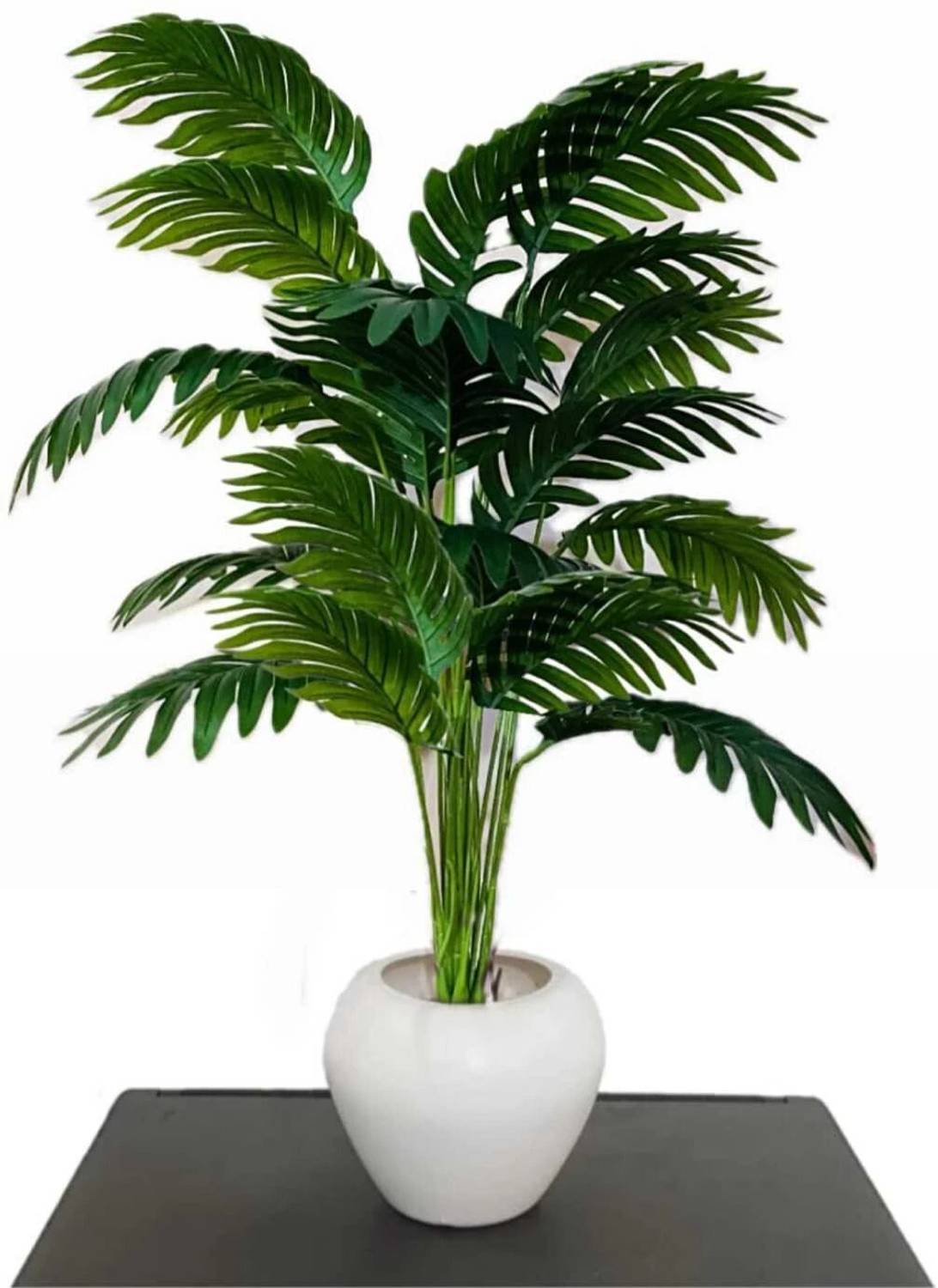 Anandani 18 Leaves Artificial Palm Tree With Apple Pot for Home/O