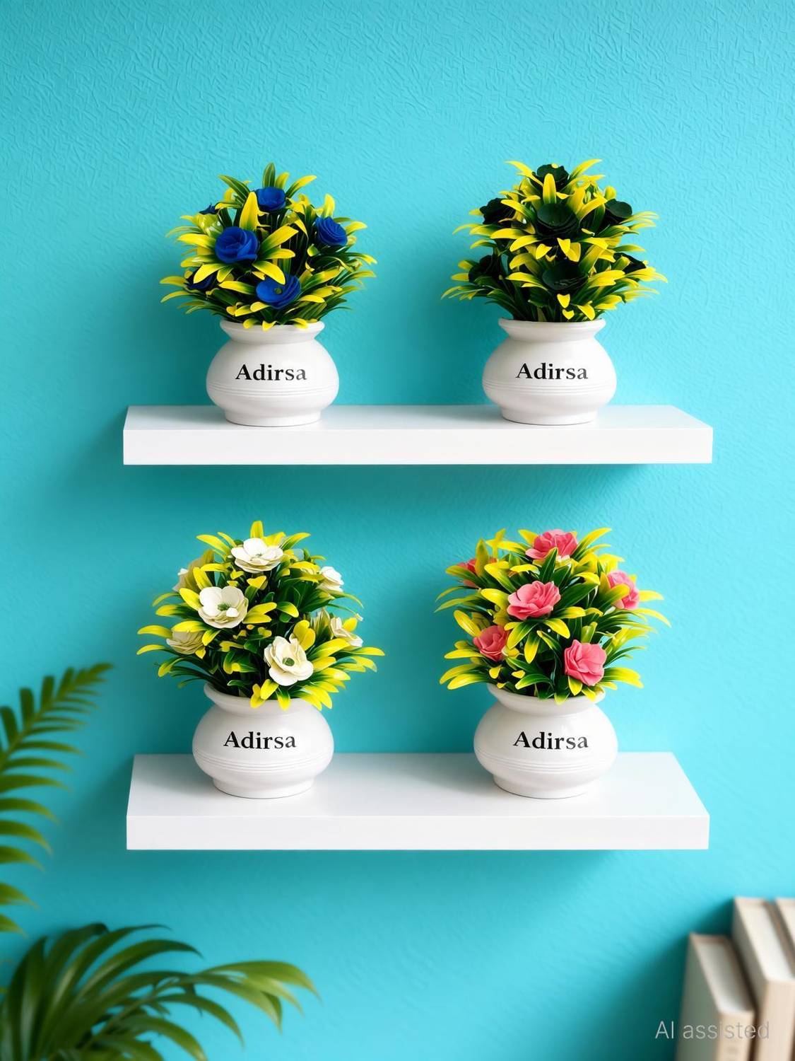 ADIRSA Artificial Plants With Pot/Vase For Home Decoration Bonsai Bonsai Wild Artificial Plant with Pot