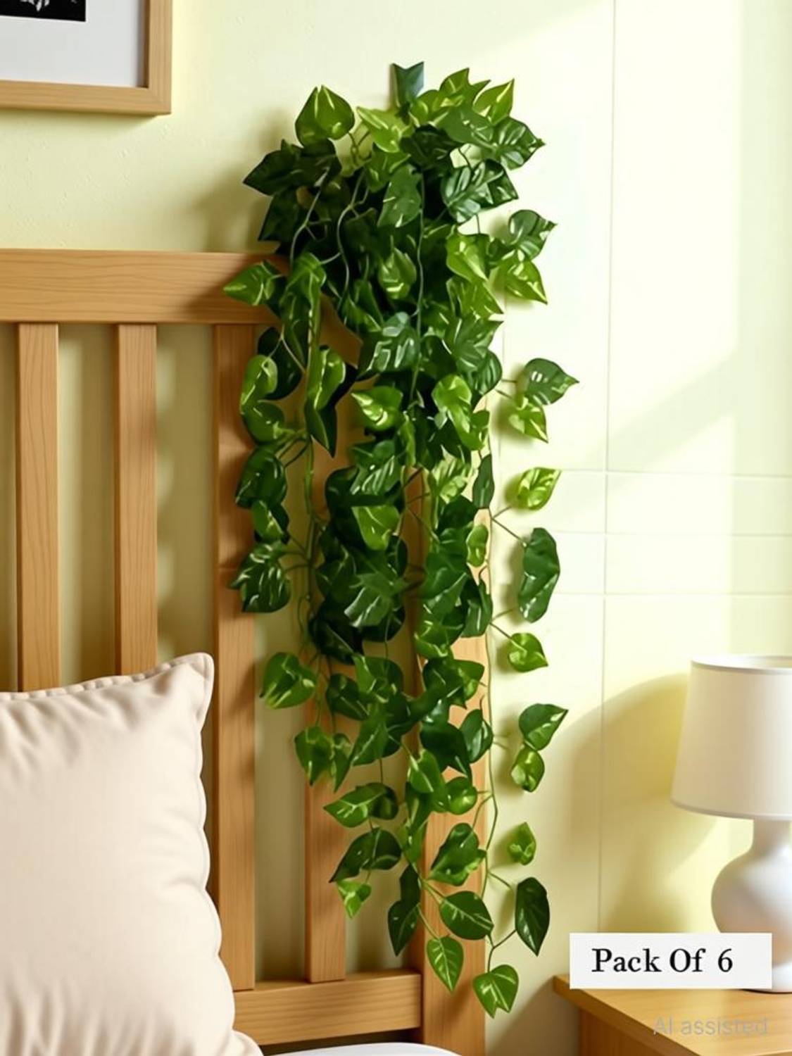 Adyant Artificial Hanging Creeper Plant 7ft |2 Strings| Money Plant Creeper Decoration Artificial Plant