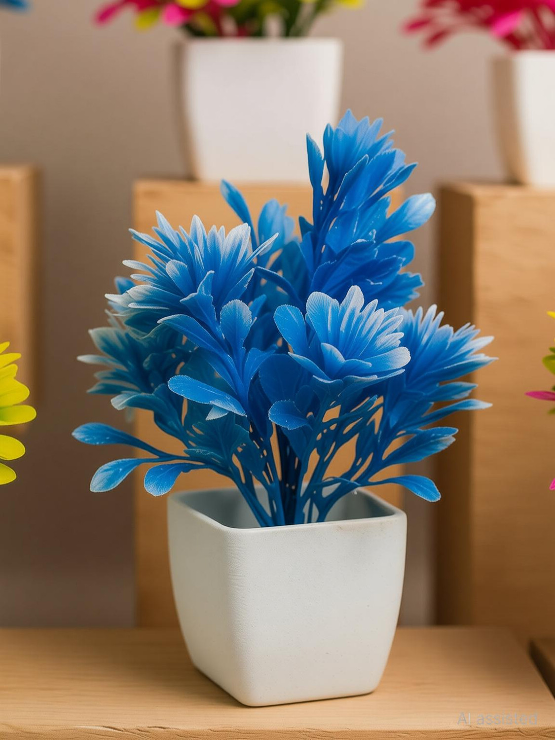 Image of Zupito Combo of 9 Artificial Flower Pots for Home & Office Table Decoration Artificial Plant with Pot