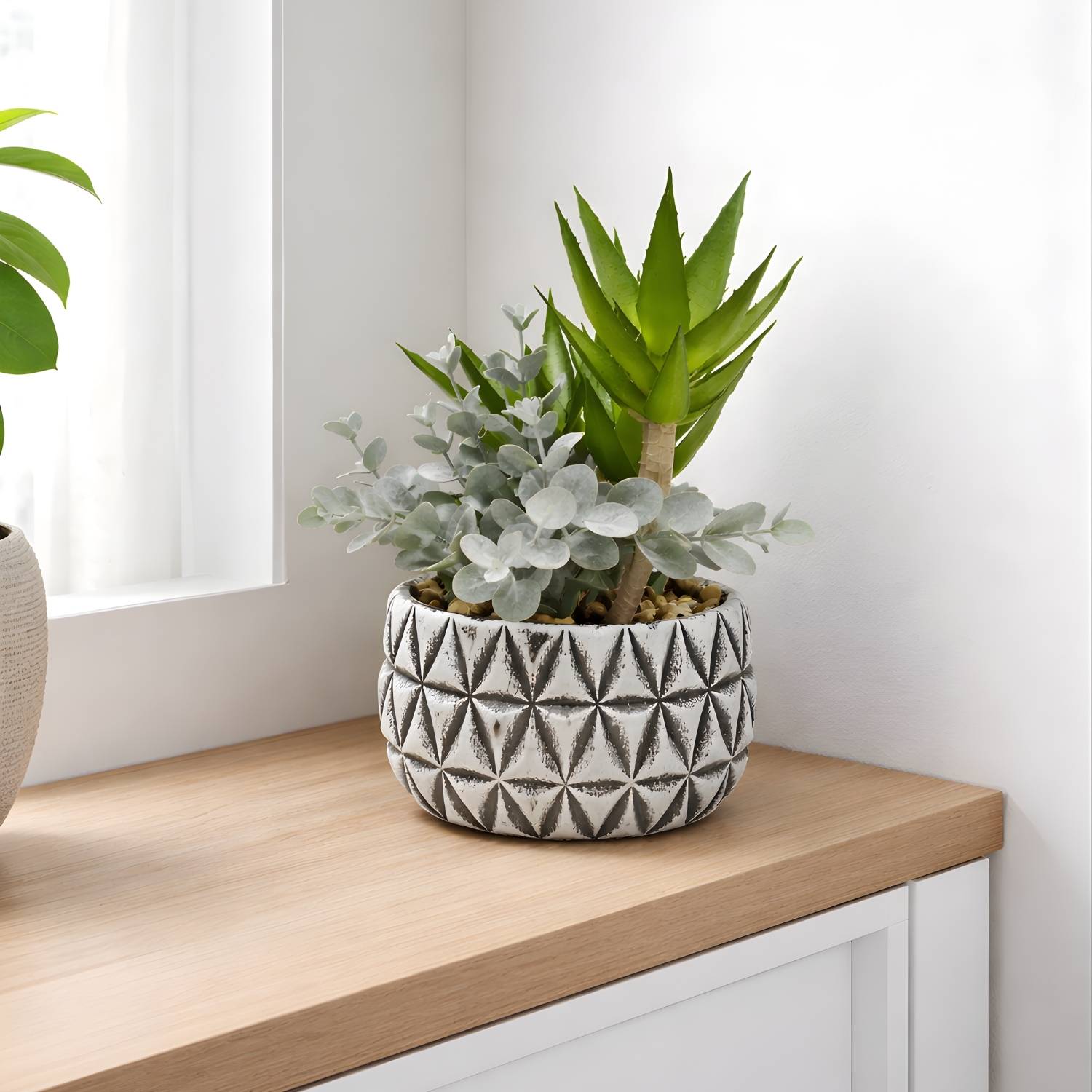 Pink Olive Artificial Succulent Plant with Pot for Home & Office