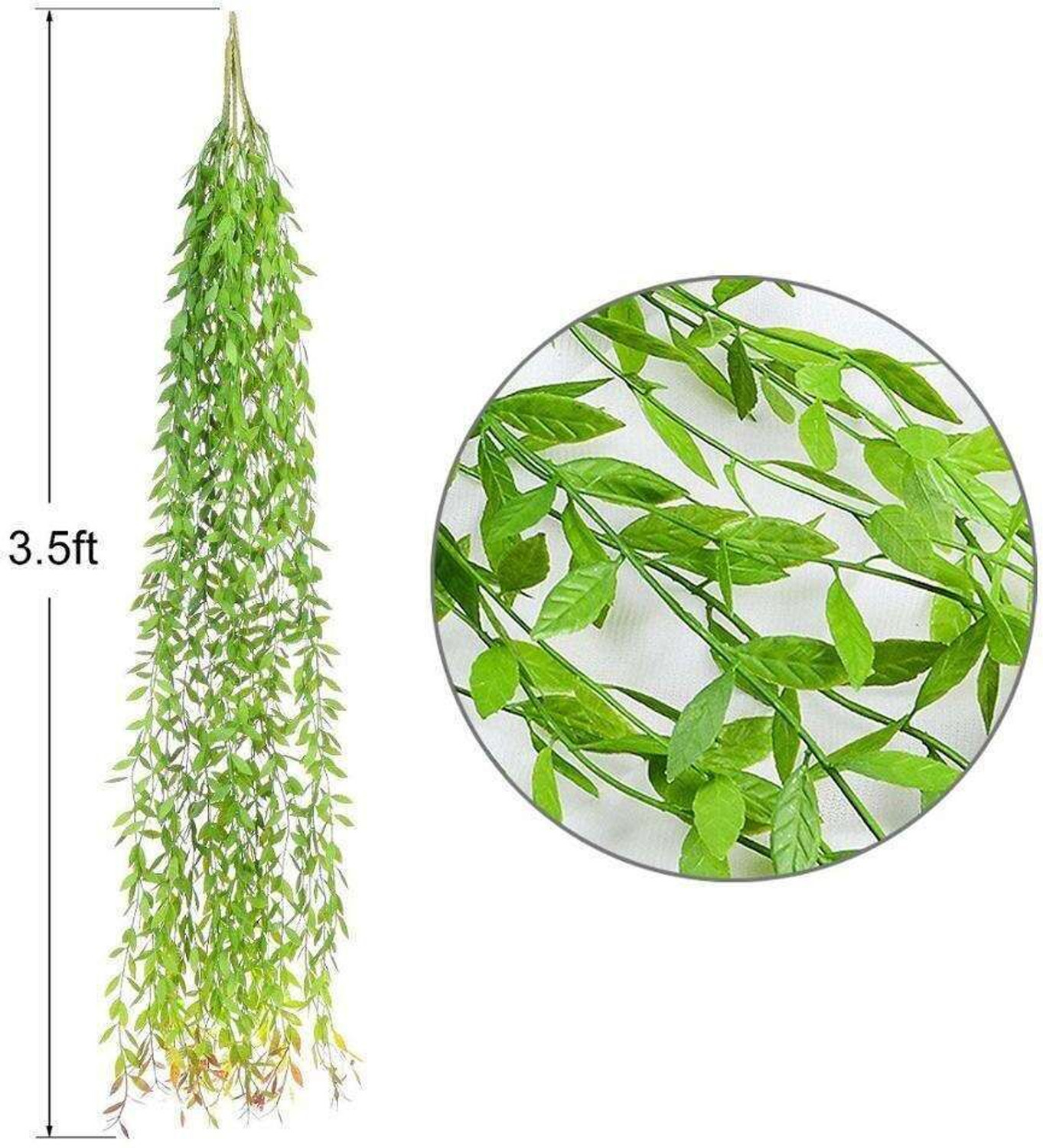 Image of S&P Vibes High-Quality Artificial Hanging Creeper /Vine Plant- Green Leafy Vine Artificial Plant (100 cm, Green)