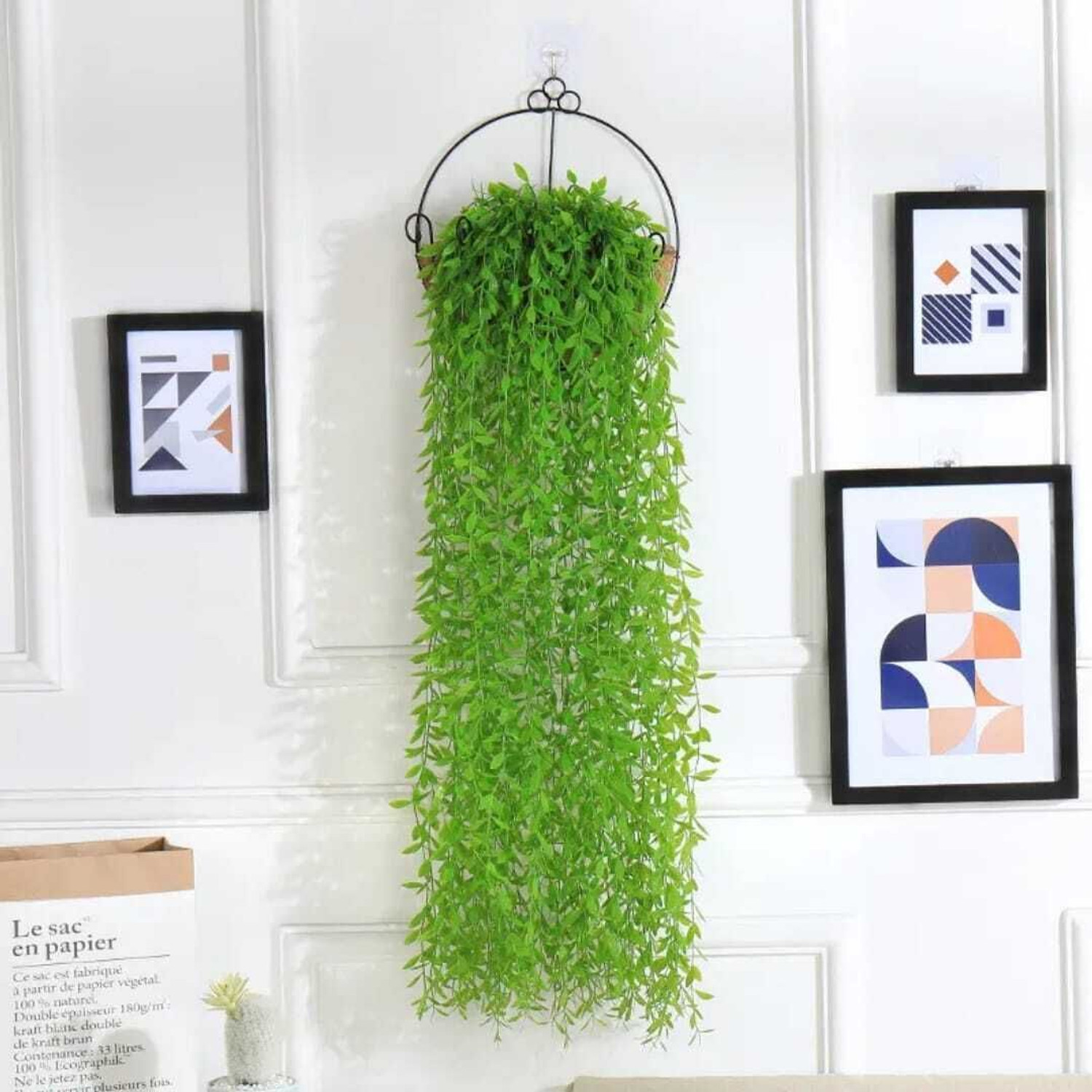 Image of S&P Vibes High-Quality Artificial Hanging Creeper /Vine Plant- Green Leafy Vine Artificial Plant (100 cm, Green)