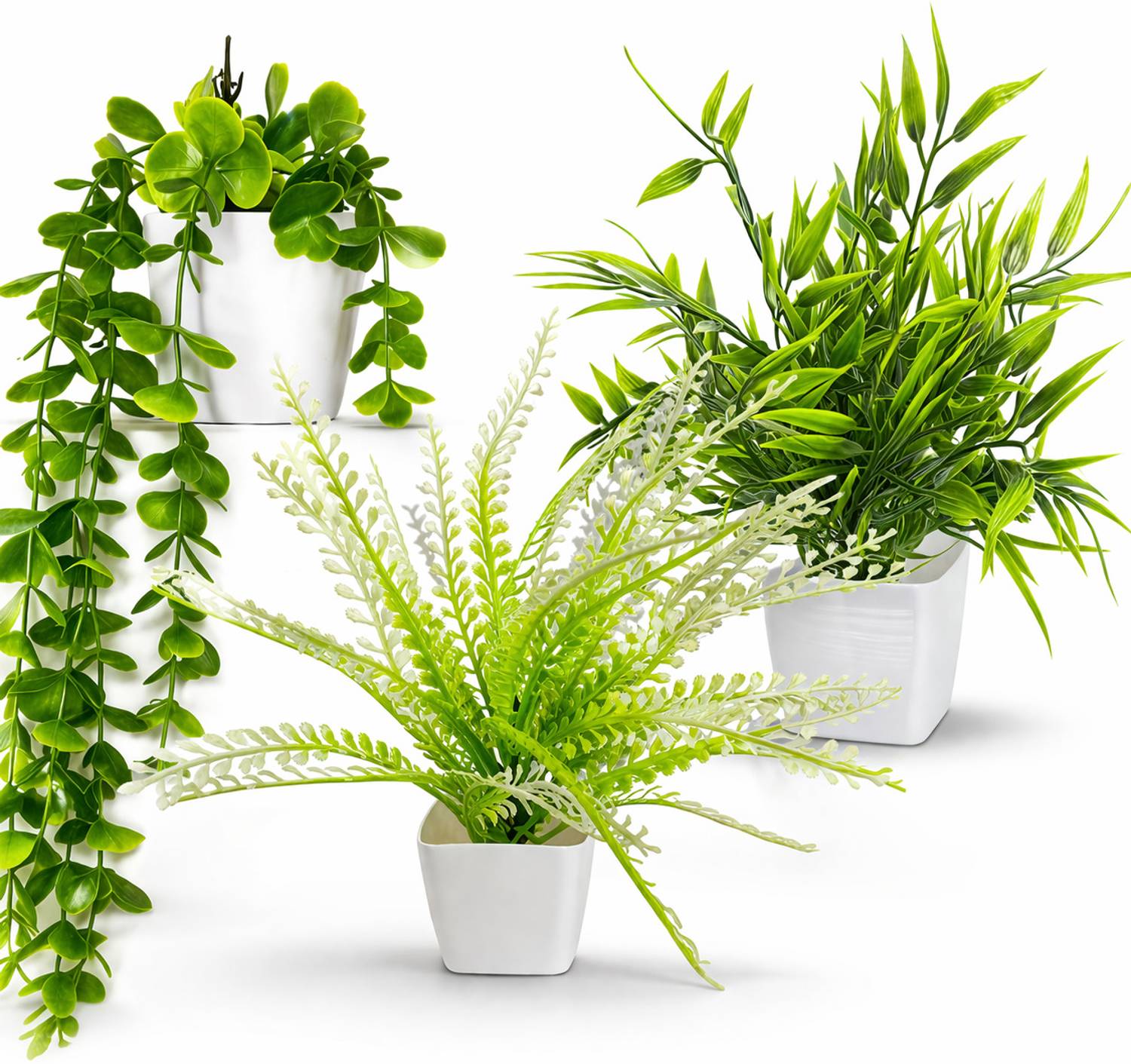 Ansaribrothers Artificial PlantwithPot-Combopack of 3_Mini Decorative IndoorHome-Office Décor Bonsai Artificial Plant  with Pot