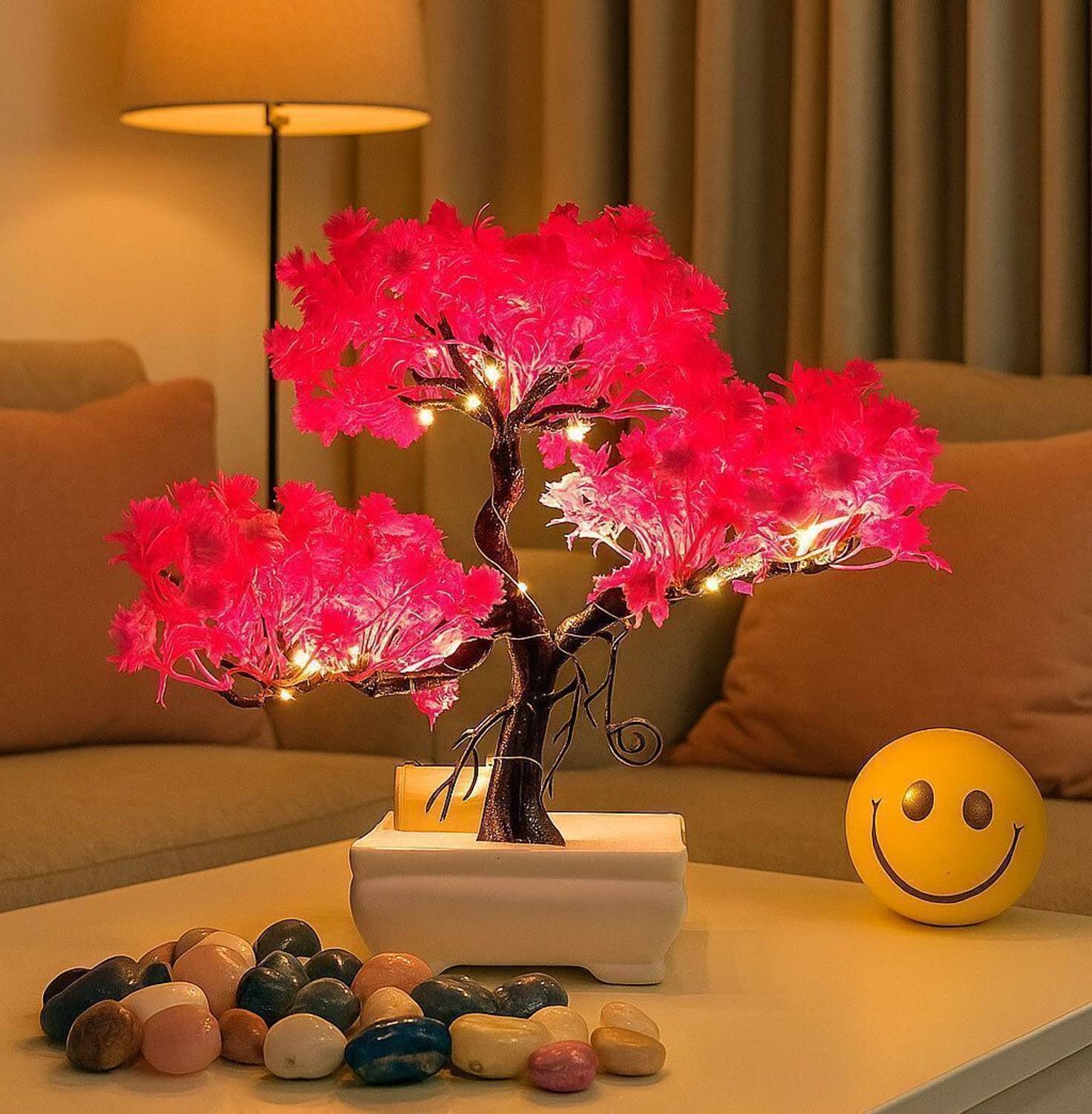 DODECROO Pink Artificial Tree With Led For Christmas D cor & Indo