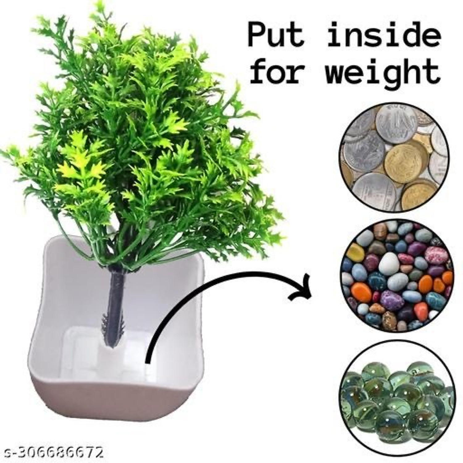 Image of Zupito Combo of 9 Artificial Flower Pots for Home & Office Table Decoration Artificial Plant with Pot