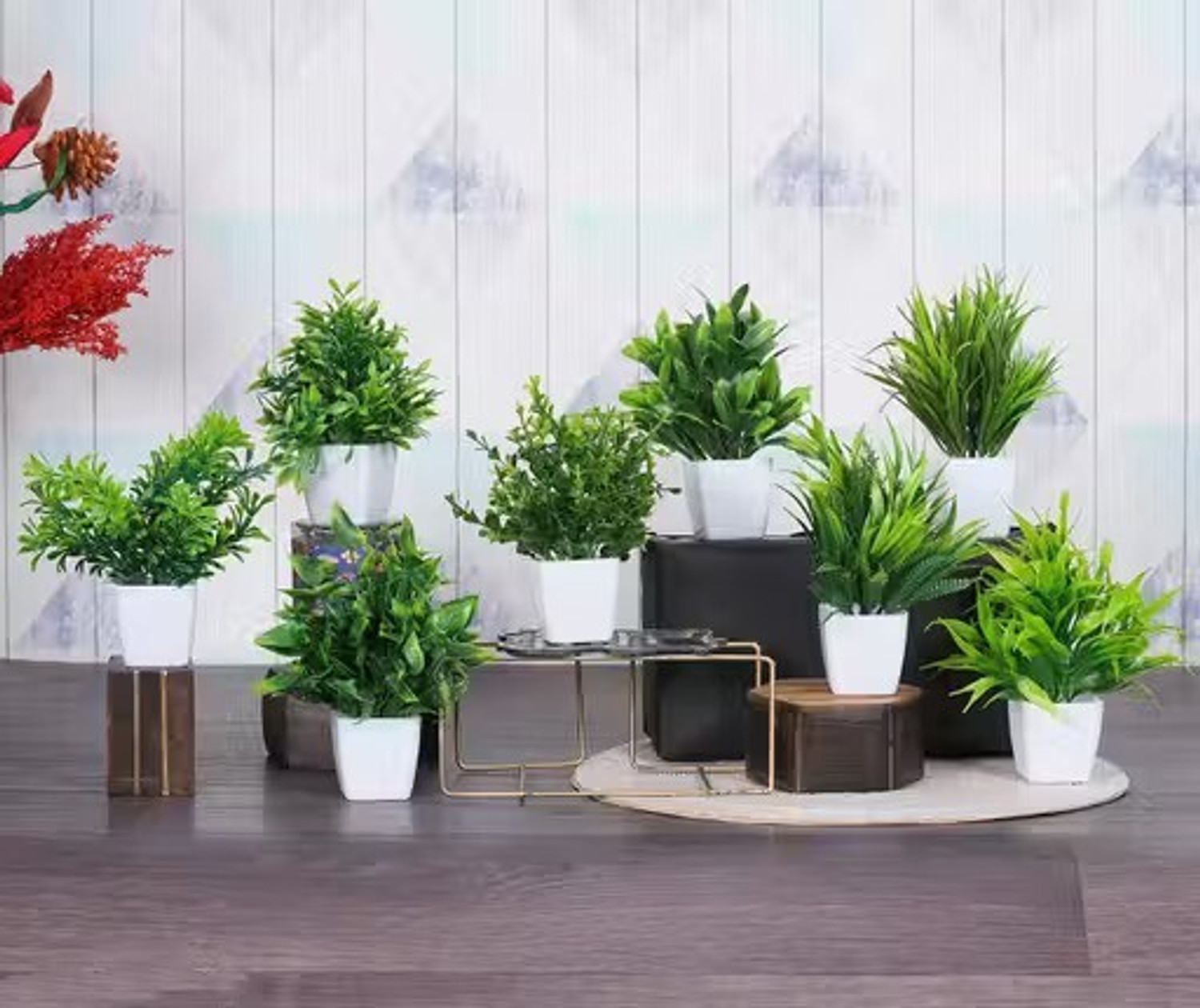 Image of Akp Home & Office Decor Artificial Plant Bonsai Wild Artificial Plant with Pot